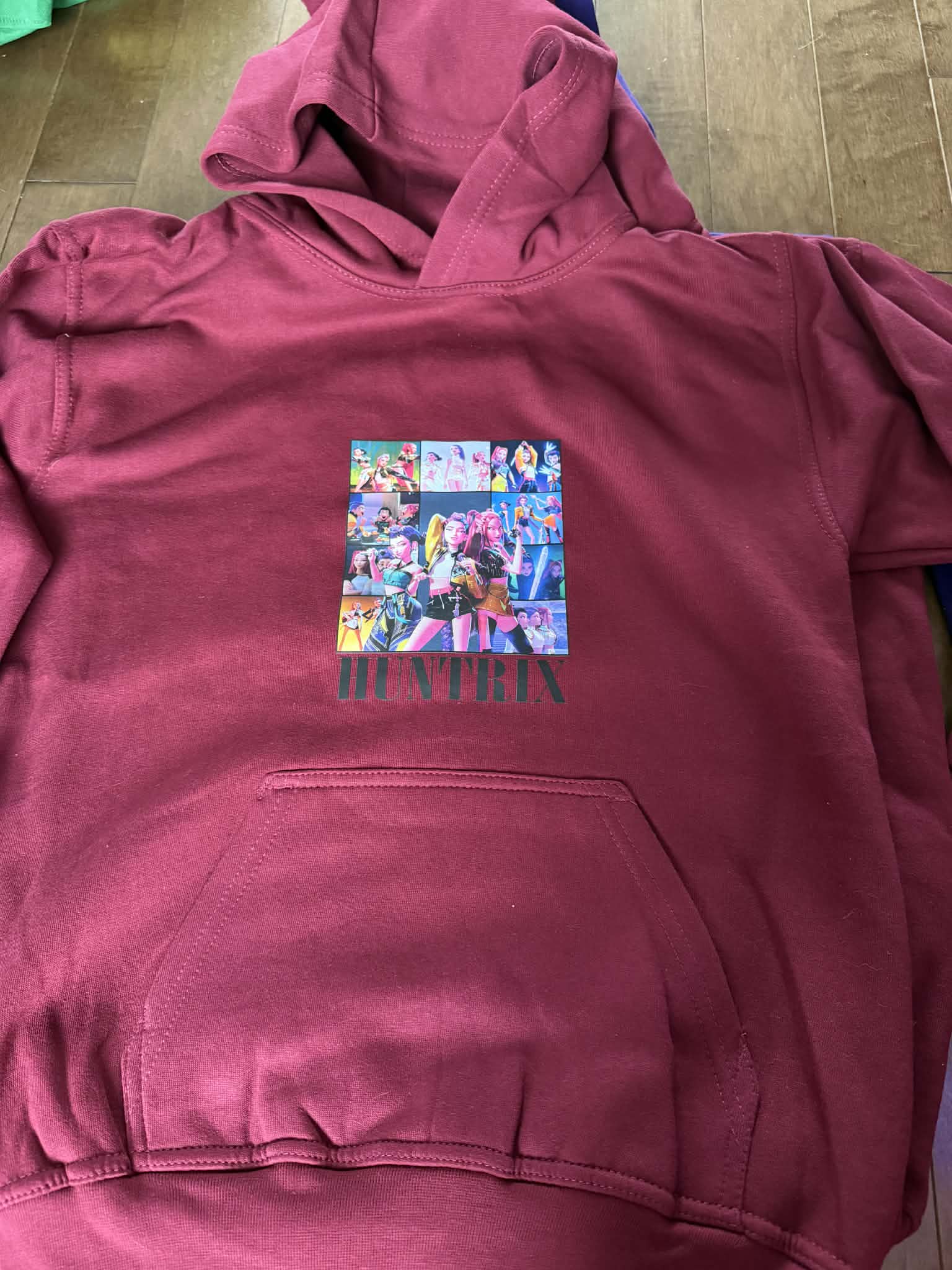 Hoodie chanteuses pop demon junior 12/13 ans bourgogne