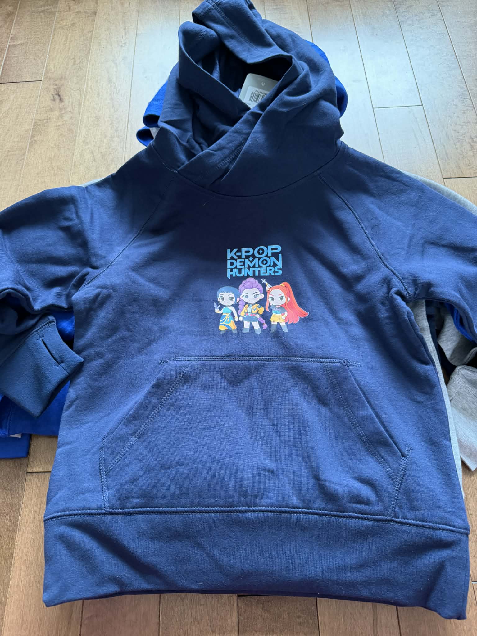 Hoodie chanteurs pop demon junior petit bleu