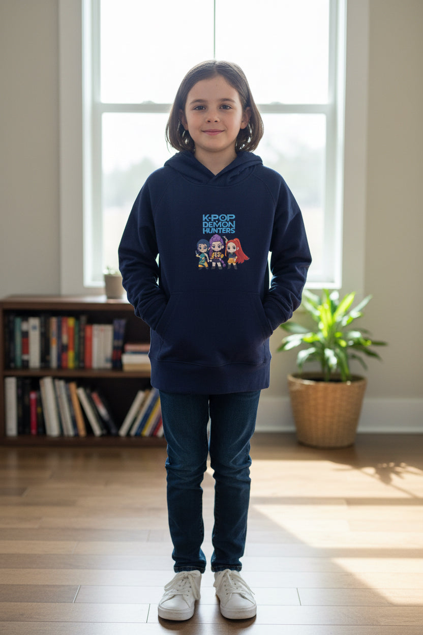 Hoodie chanteurs pop demon junior petit bleu