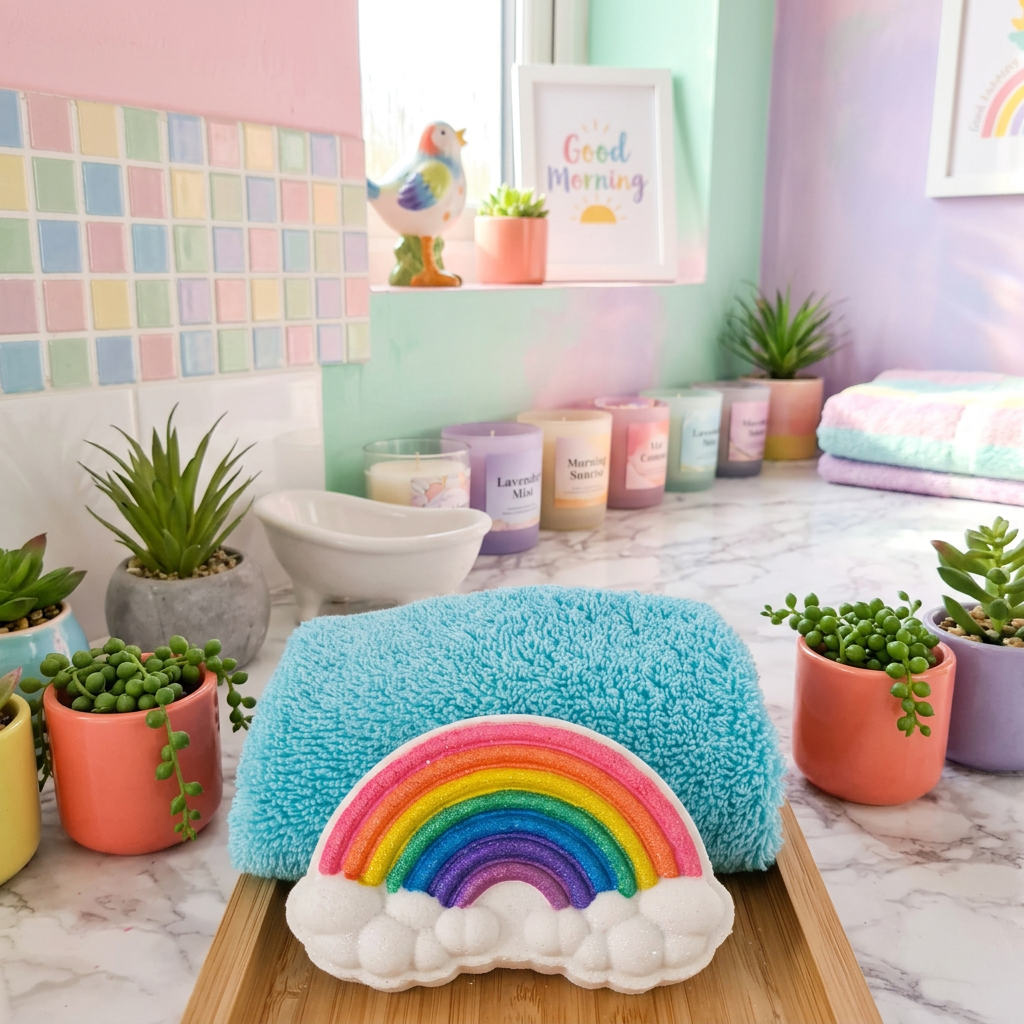 Bombe de bain arc-en-ciel