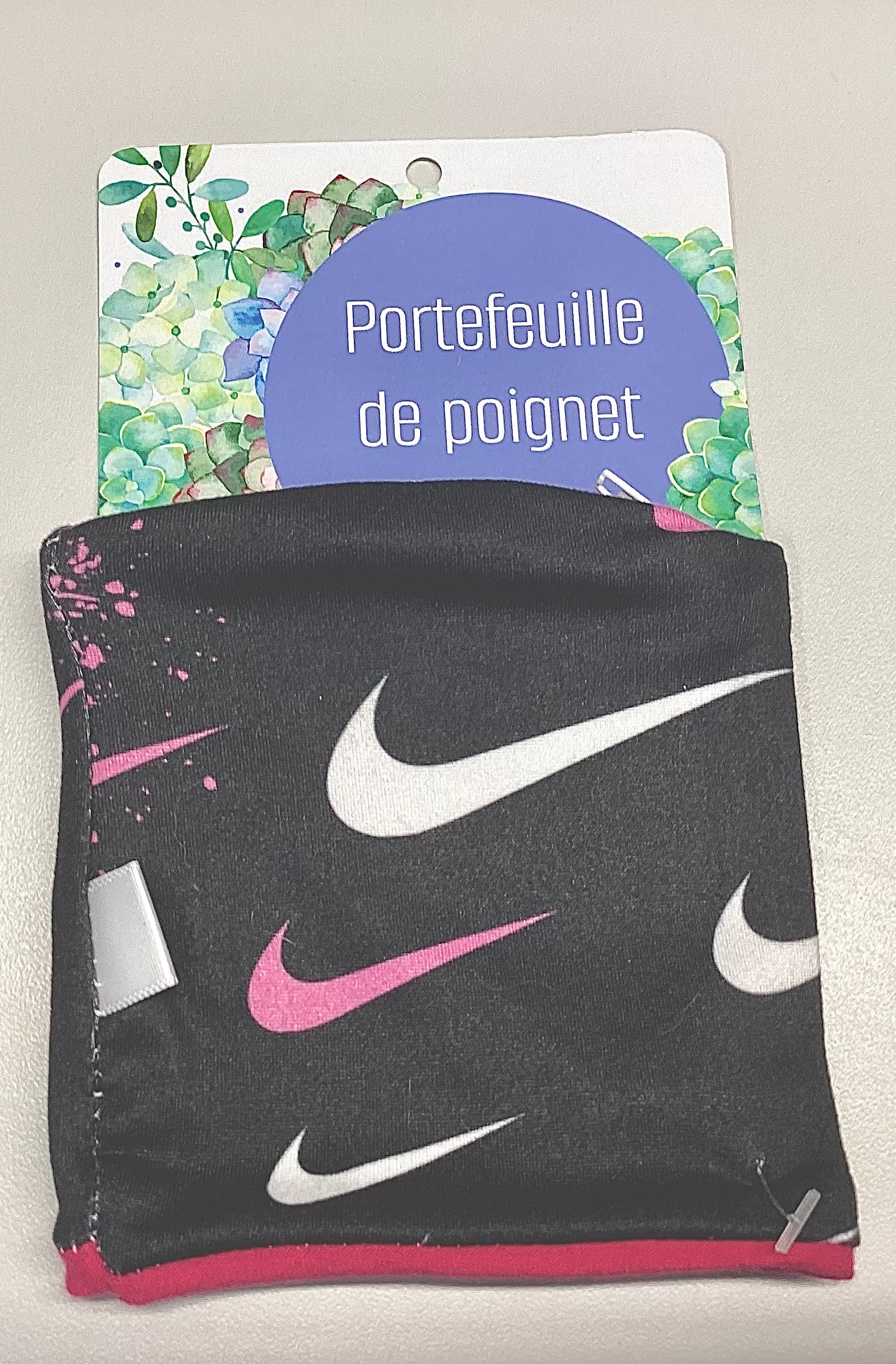 Portefeuille de poignet avec signe N.I.K.E
