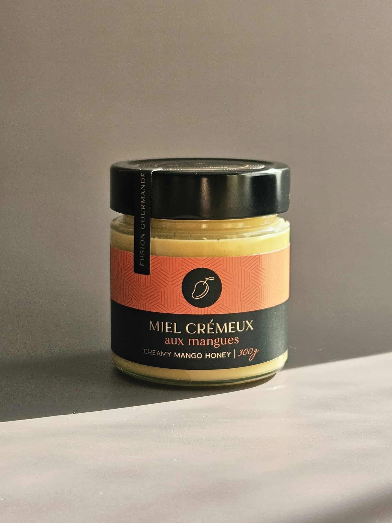 Miel crémeux aux mangues 300g.