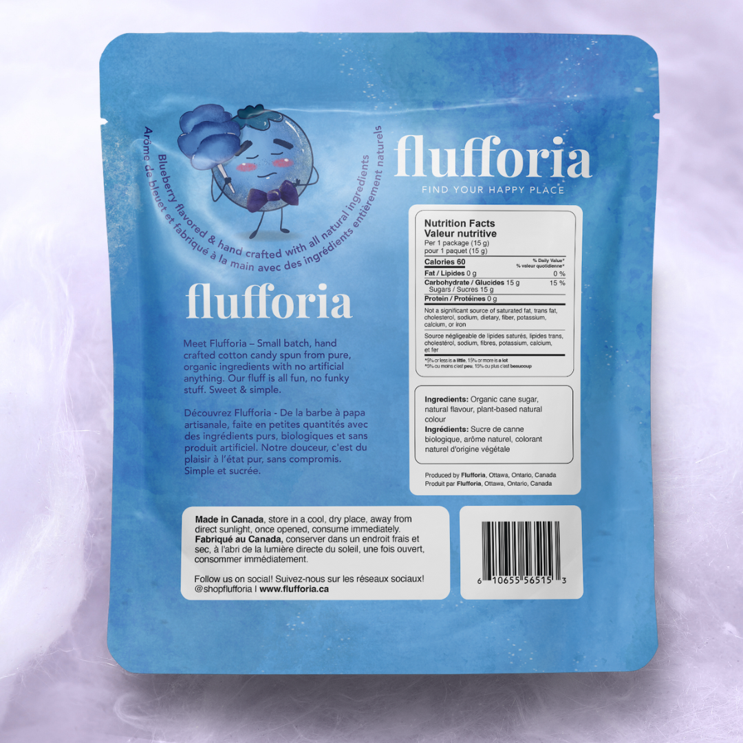 Bluebeary | Barbe à Papa à la Myrtille Bio | Arômes Naturels