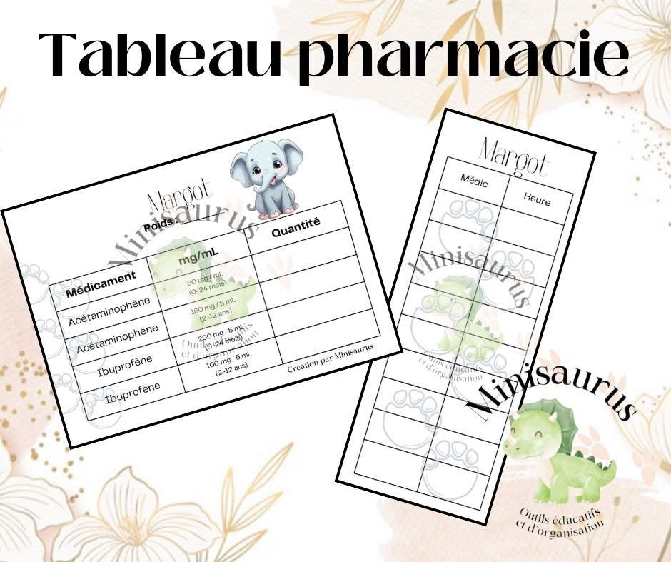 Tableau ma pharmacie