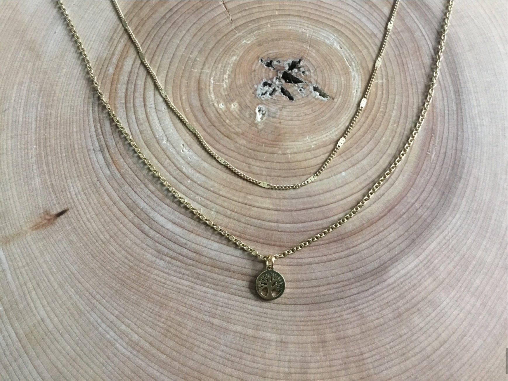 Collier multi rang au choix en inox or