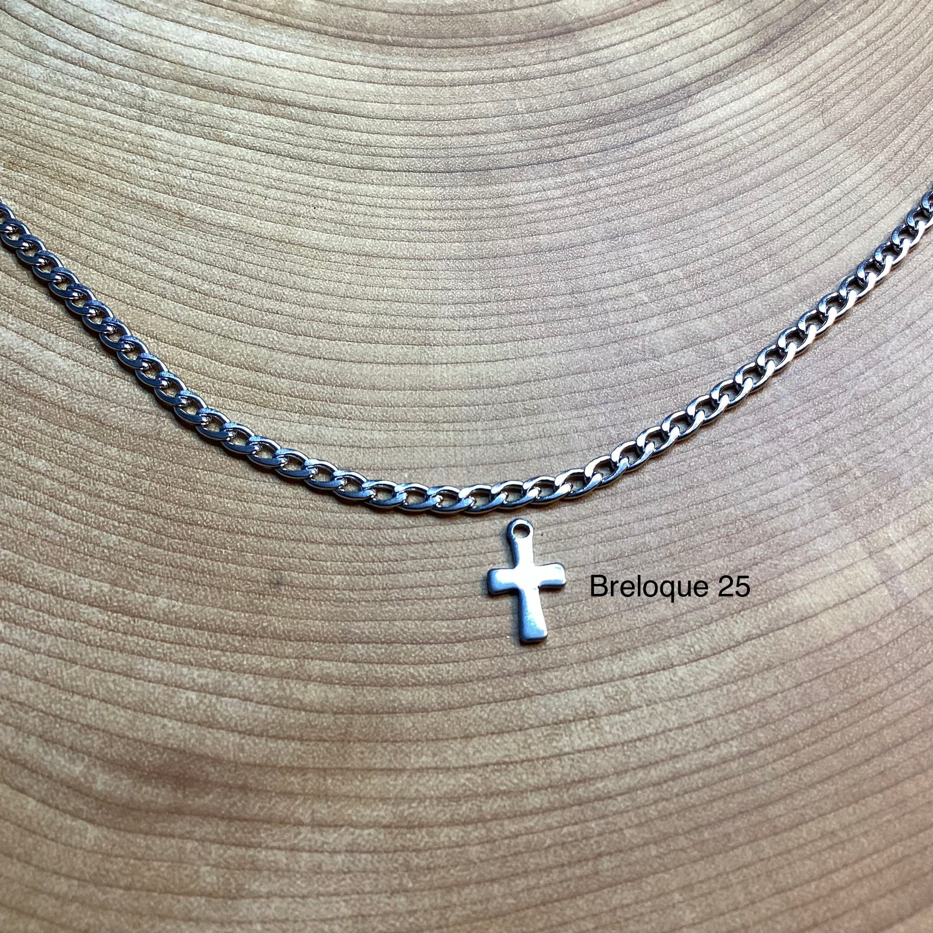 Bracelet en inox avec breloques au choix