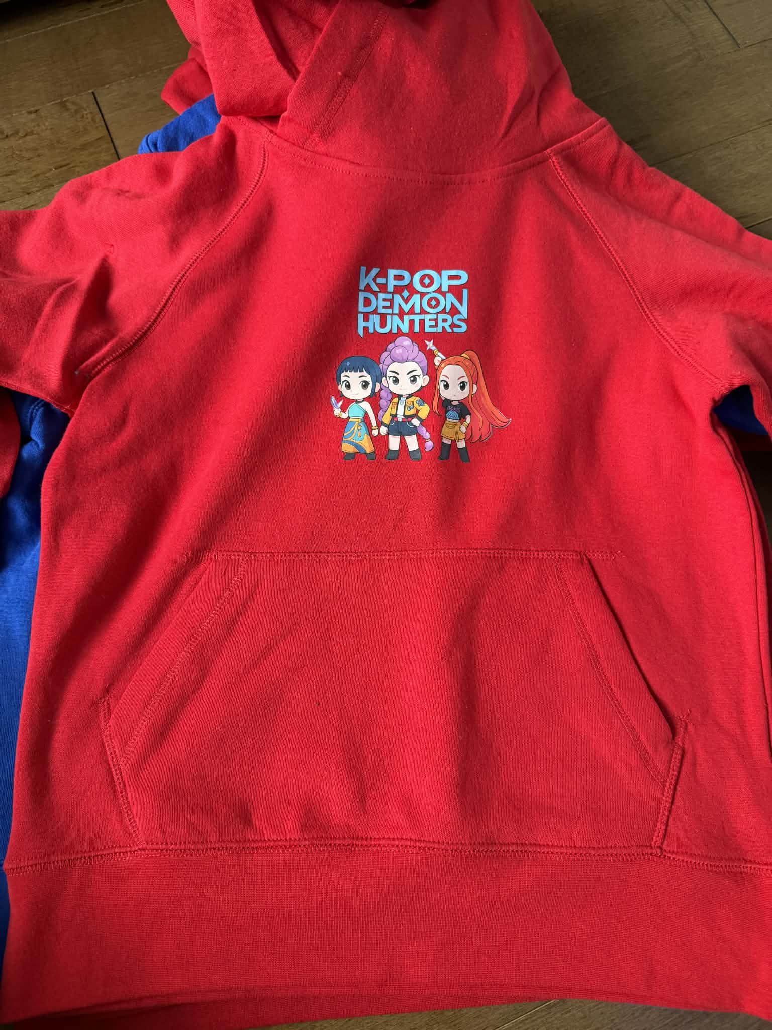 Hoodie chanteurs pop demon junior médium rouge