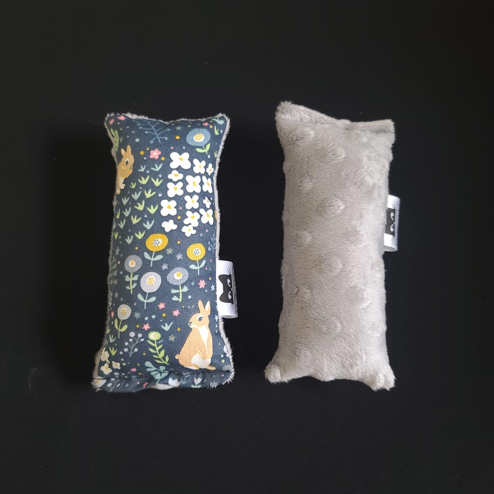 Small cat toy with flower and rabbit