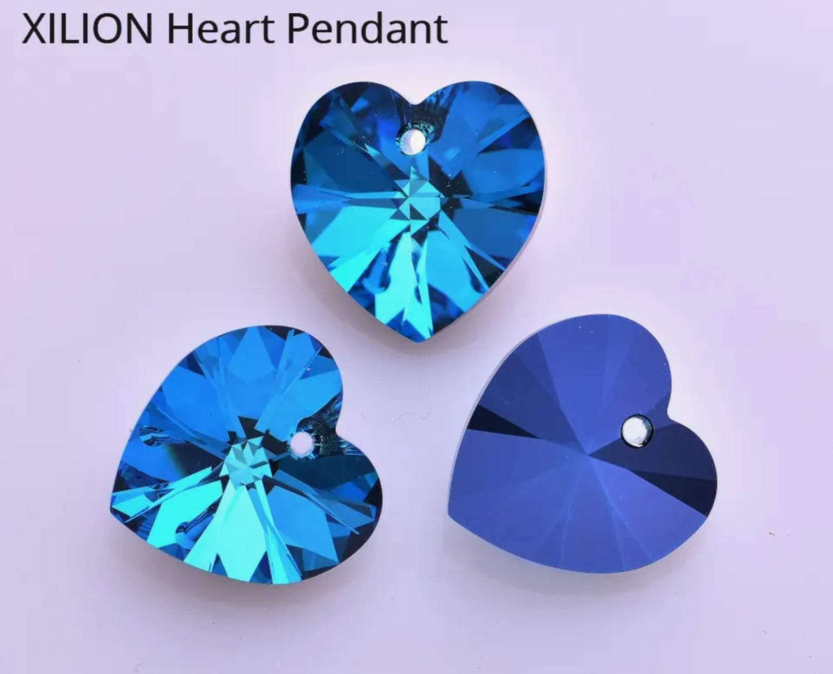Swarovski heliotrope heart necklace
