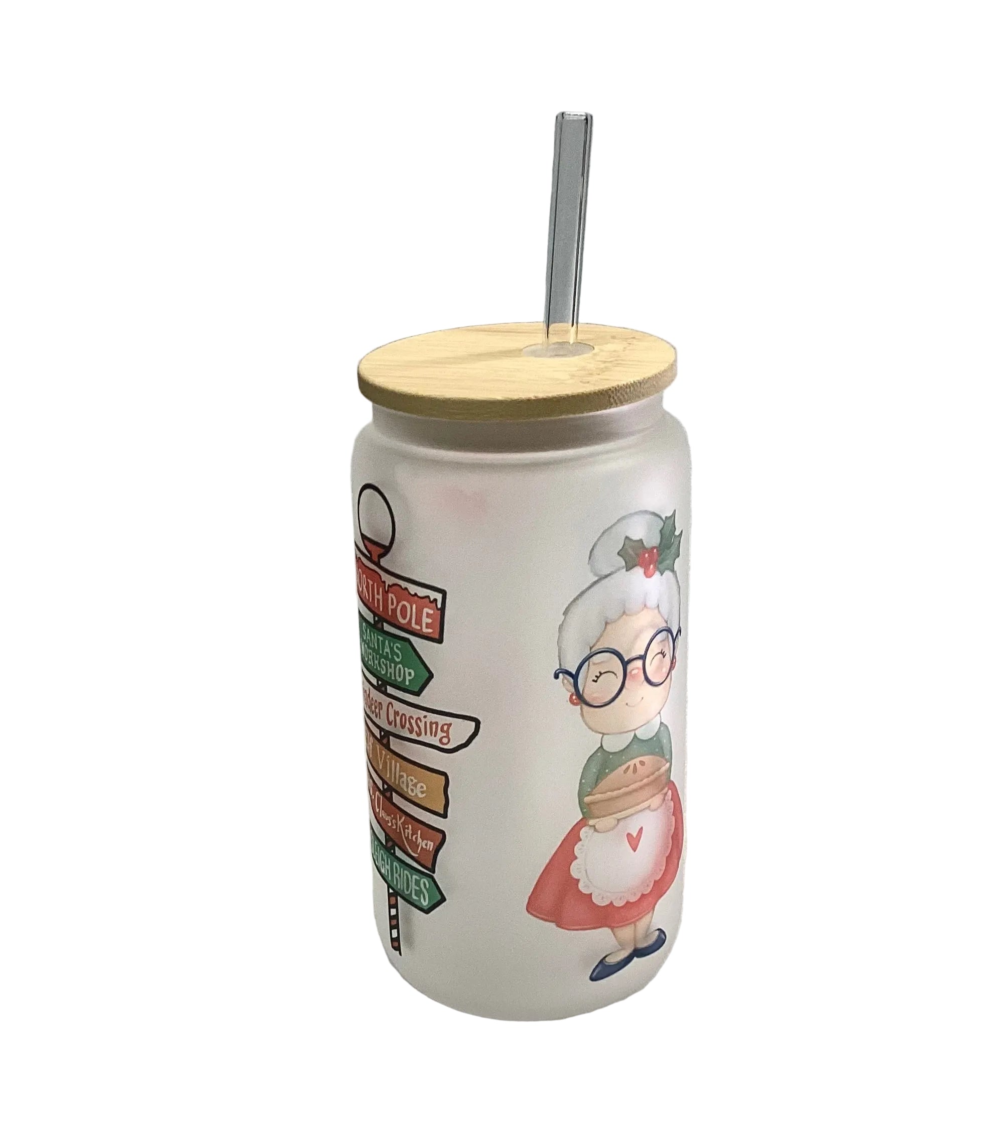 Verre avec couvercle en bois