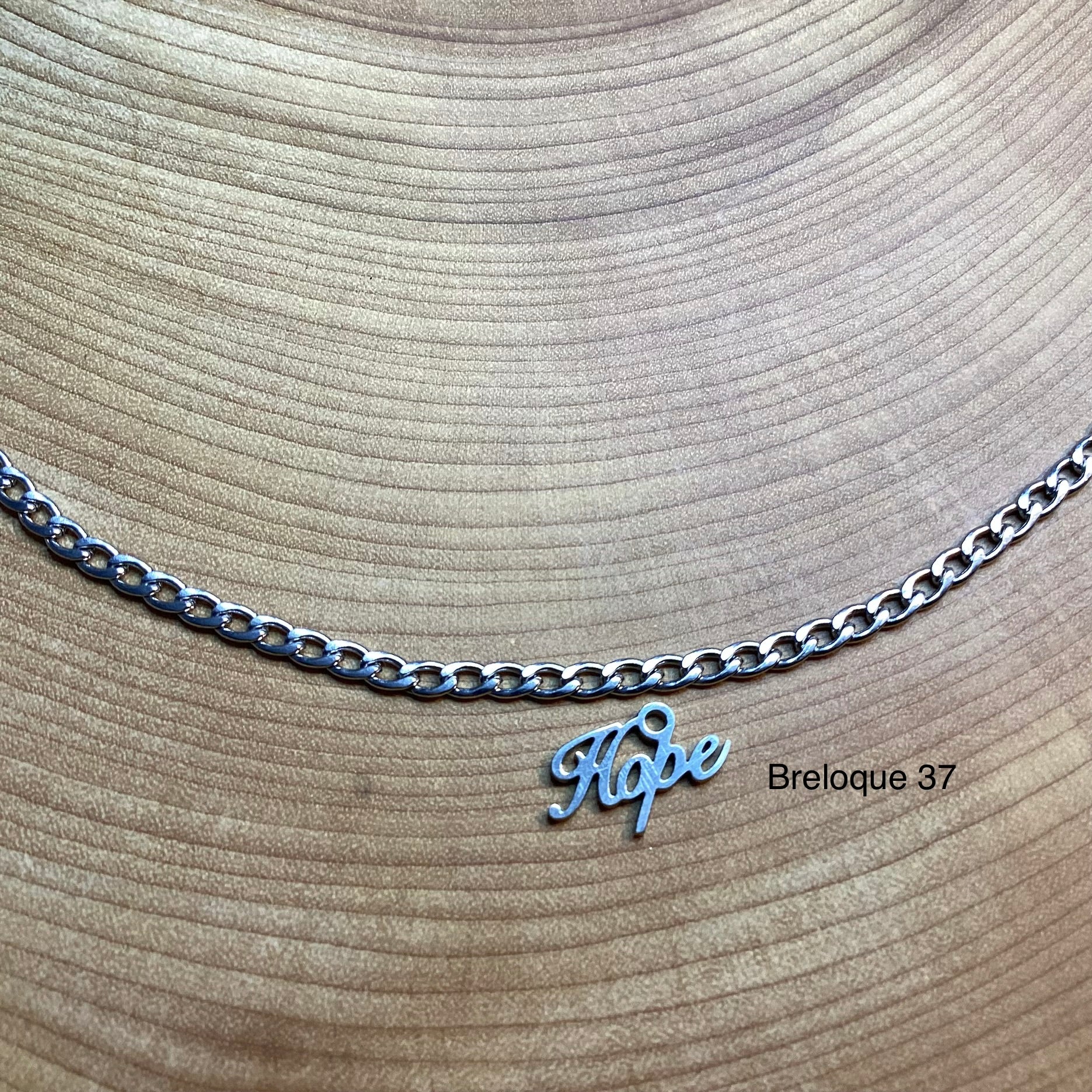 Bracelet en inox avec breloques au choix