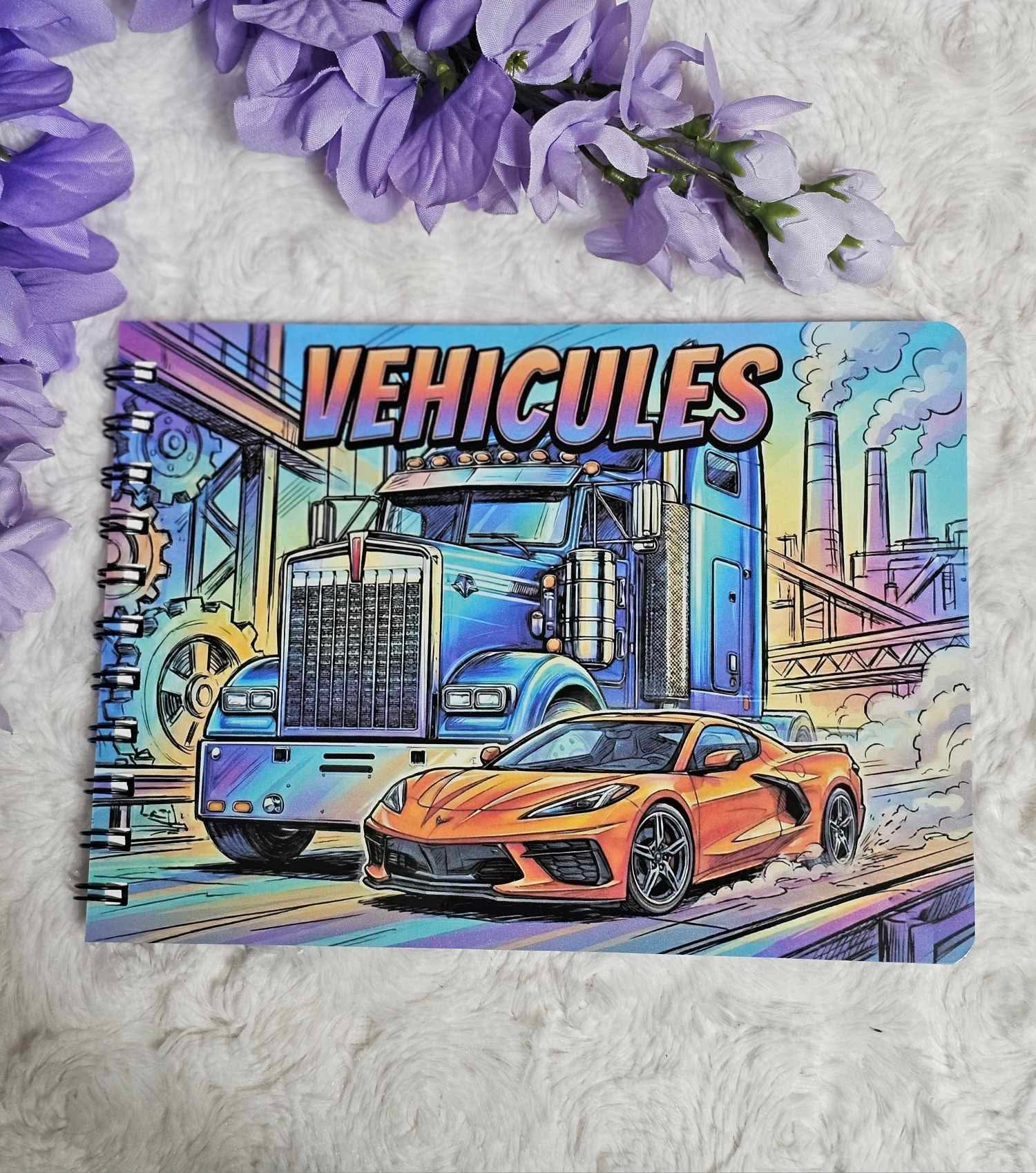 Livre de dessin véhicules