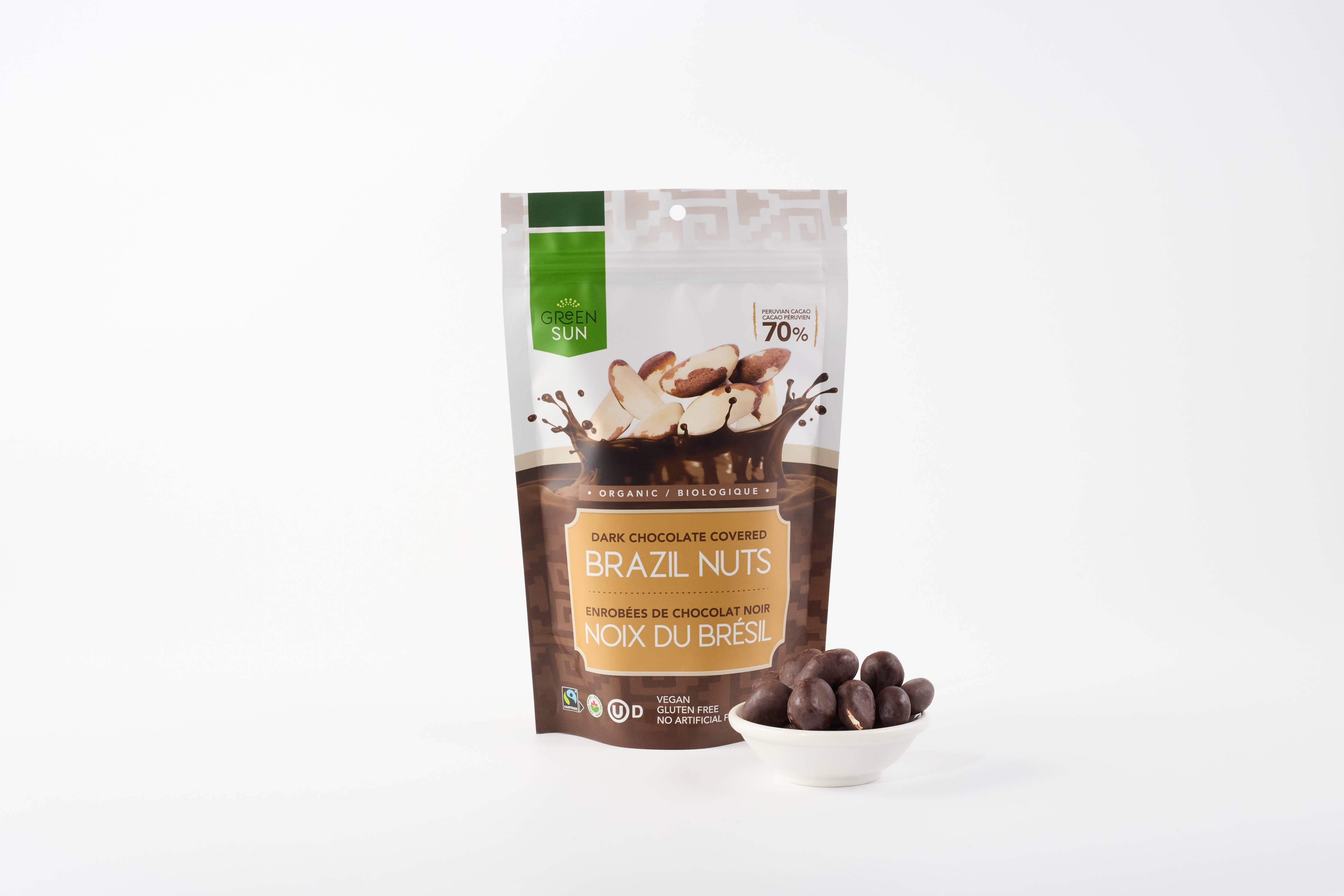 91 g de noix du Brésil enrobées de chocolat noir