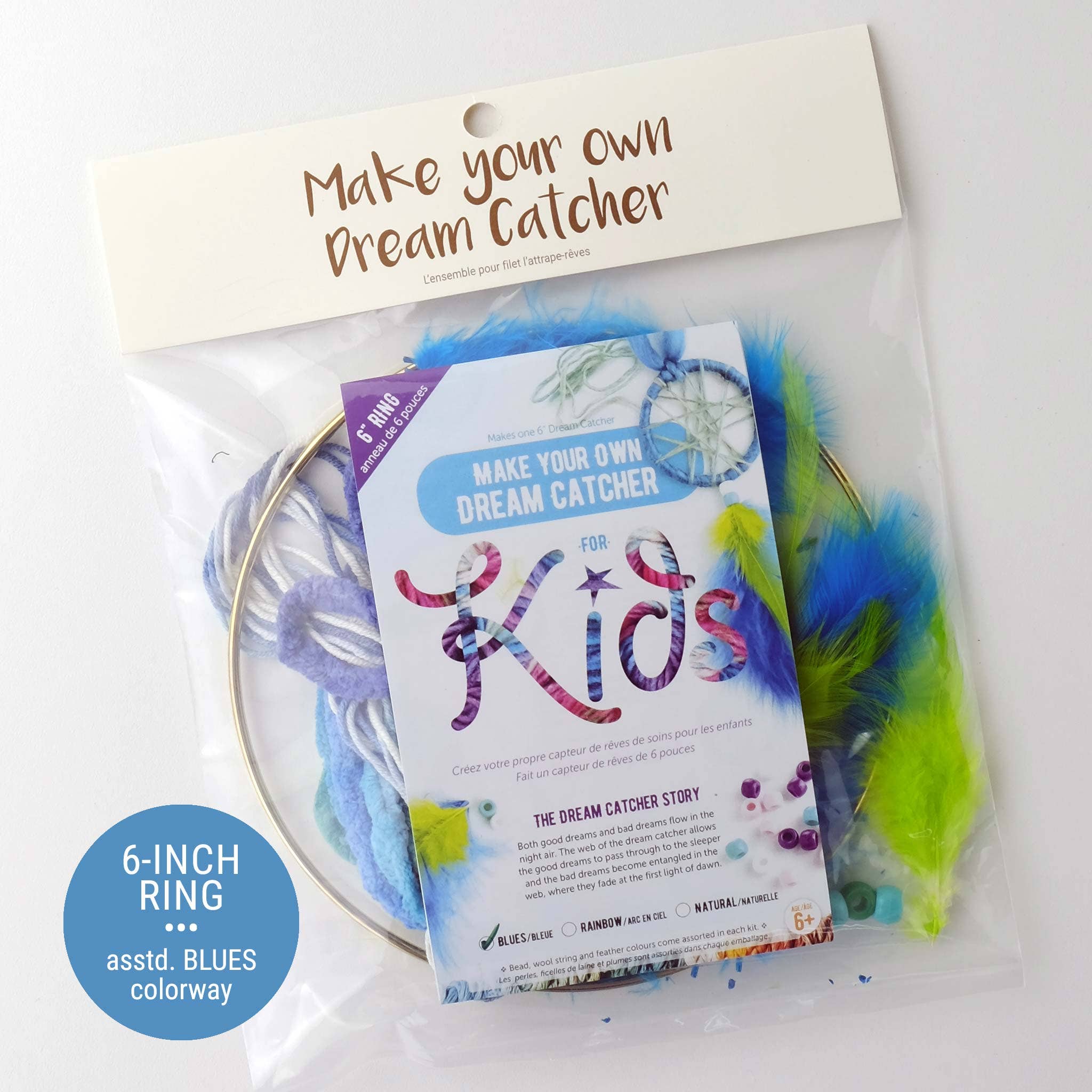 Kits Dream Catcher 6 pouces pour enfants: Arc-en-ciel