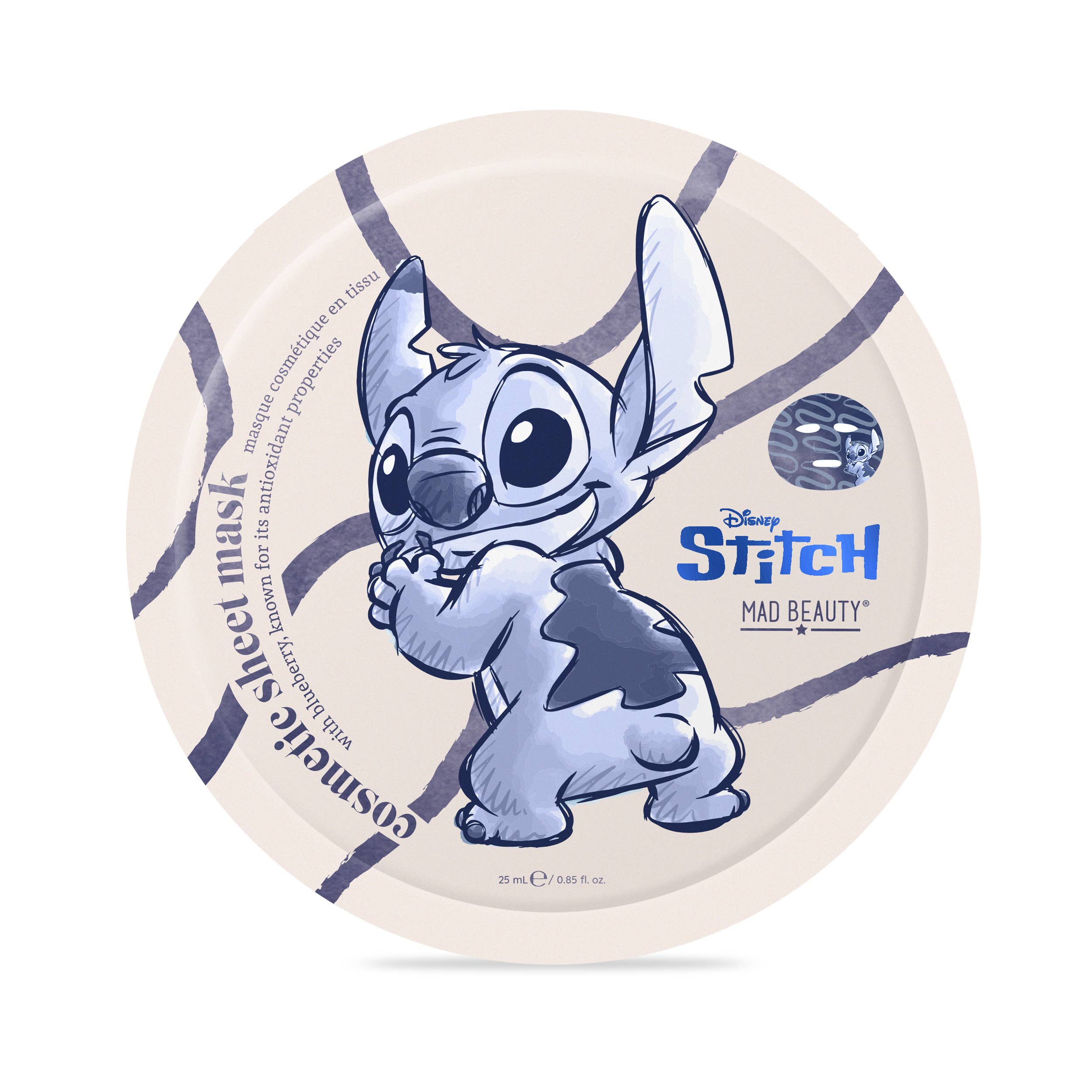 Masque cosmétique en tissu Mad Beauty Disney Stitch Denim