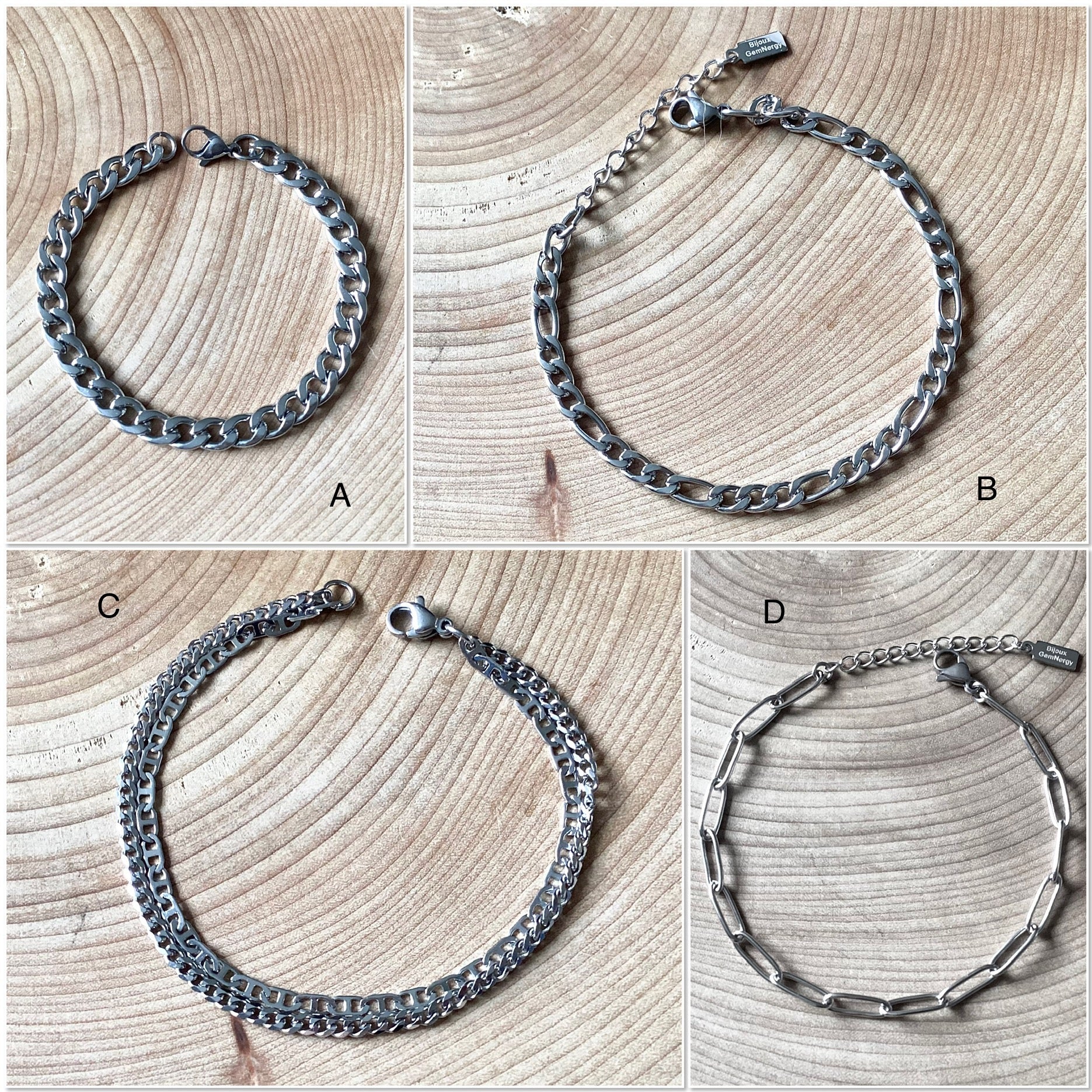 bracelet en inox au choix