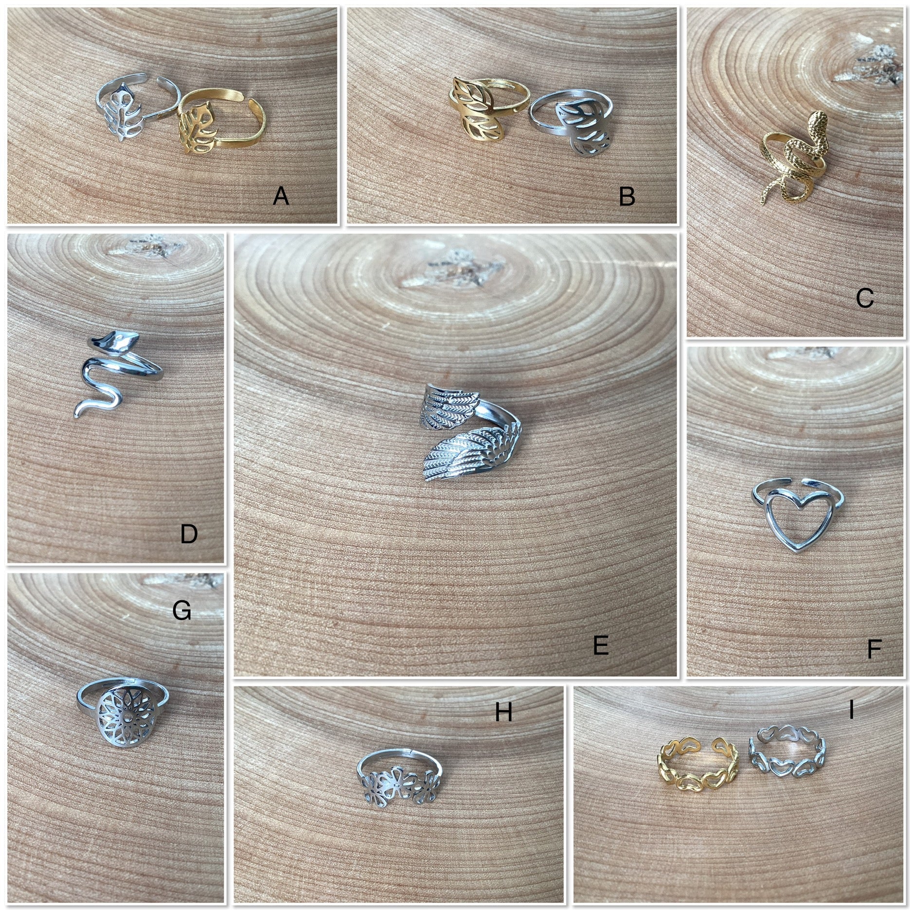 Adjustable stainless steel ring of your choice
