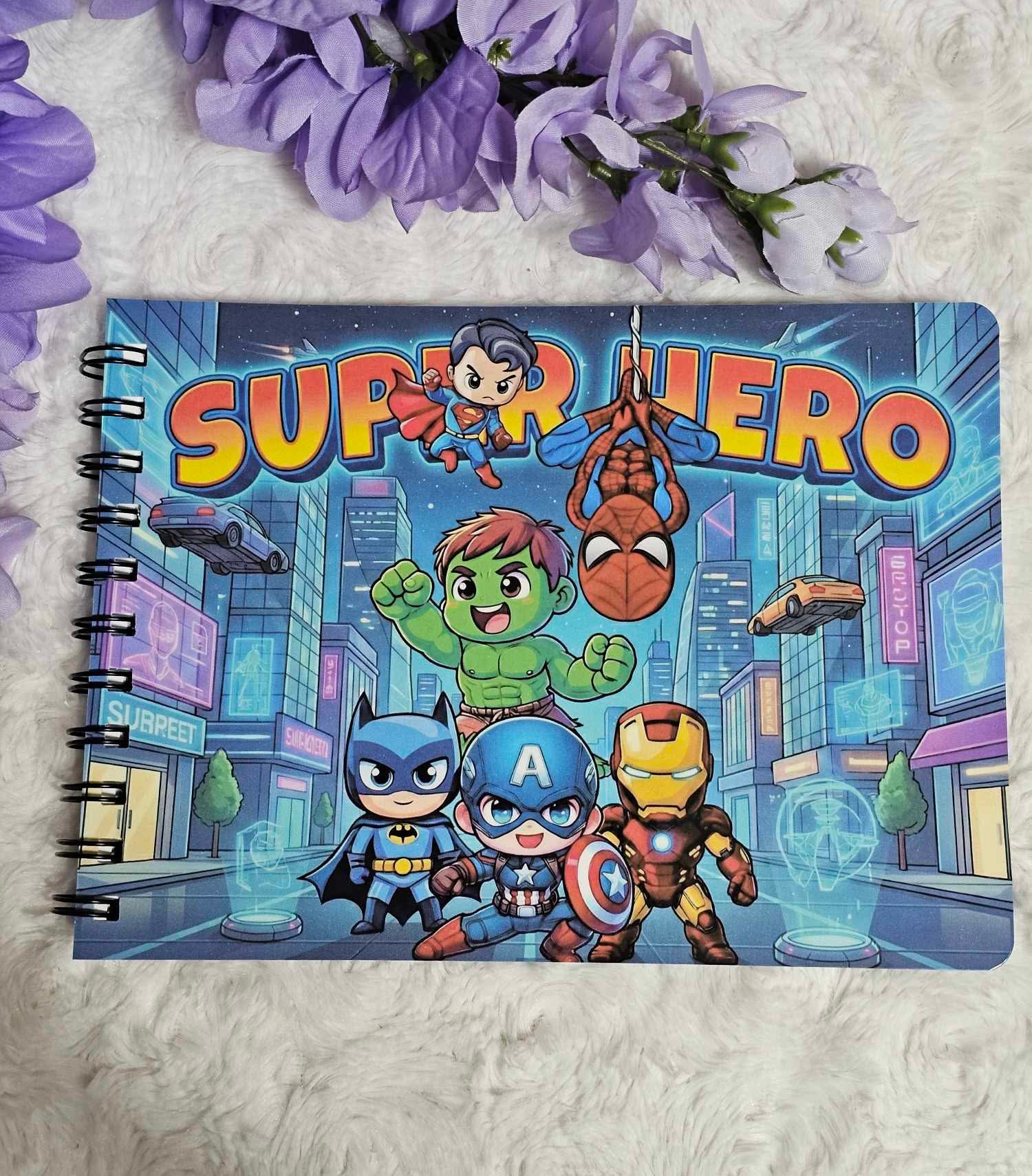 Livre de dessin super héro