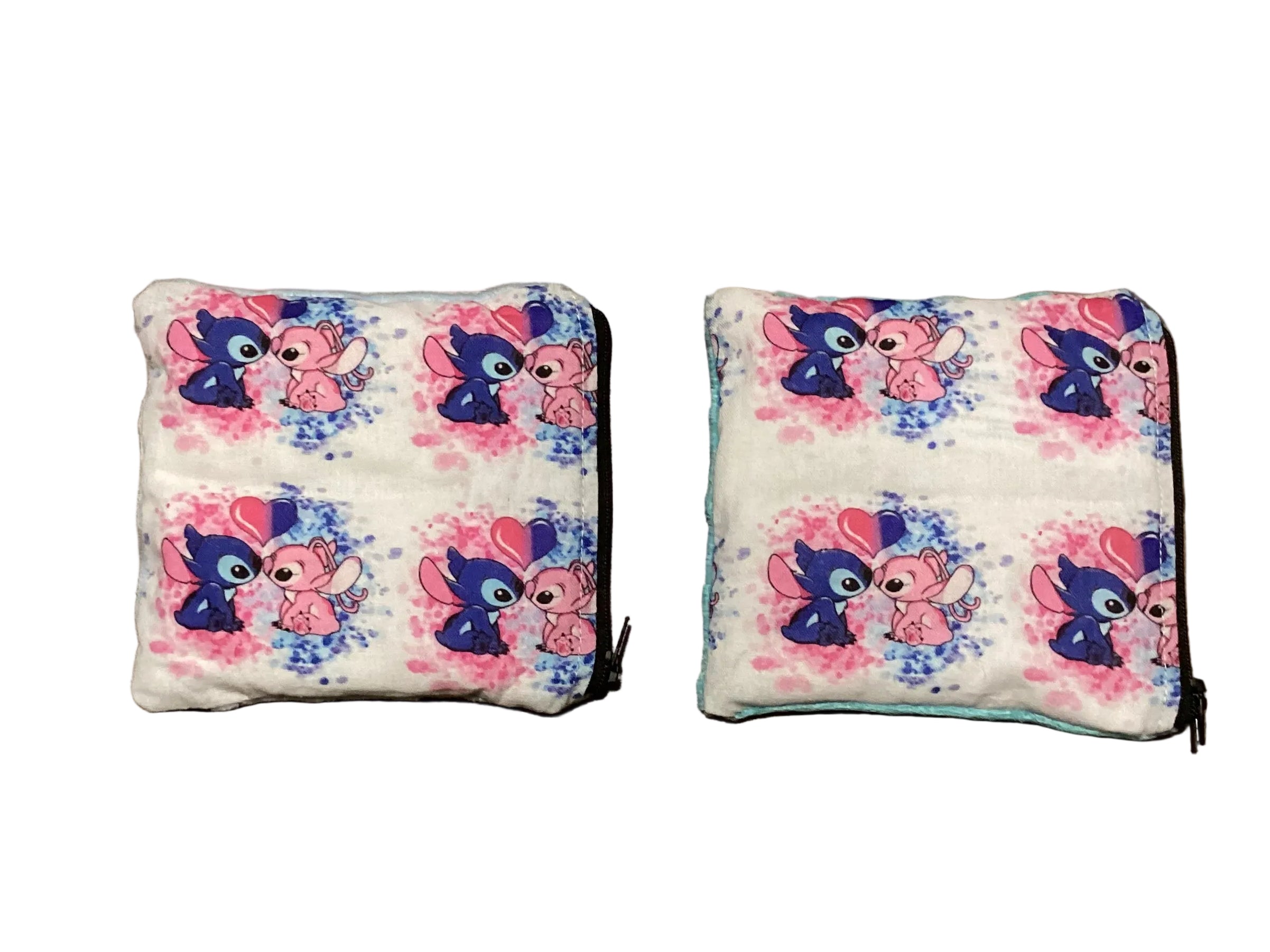 Petit sac chauffant extraterrestre bleu et rose amoureux