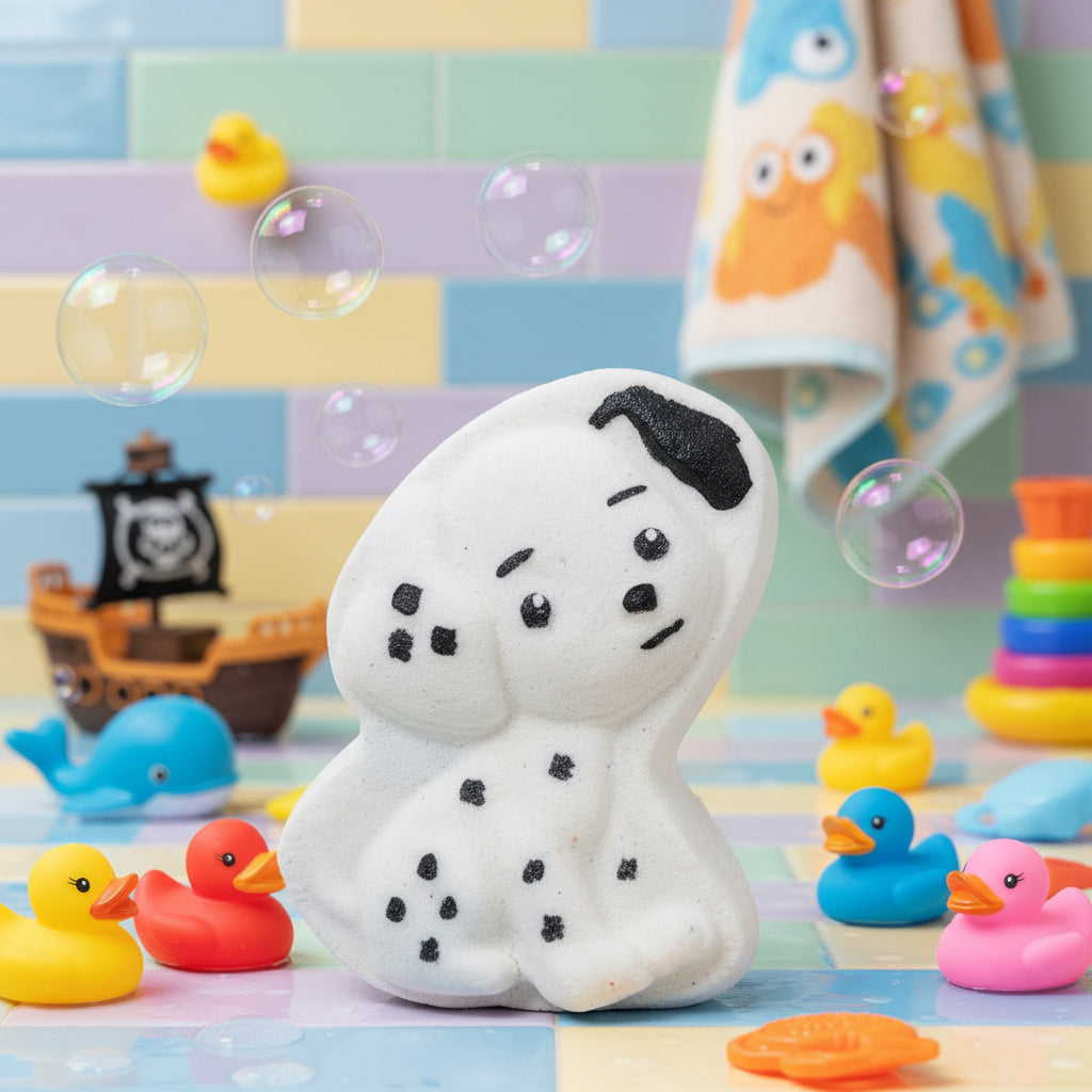 bombe de bain chien dalmatien