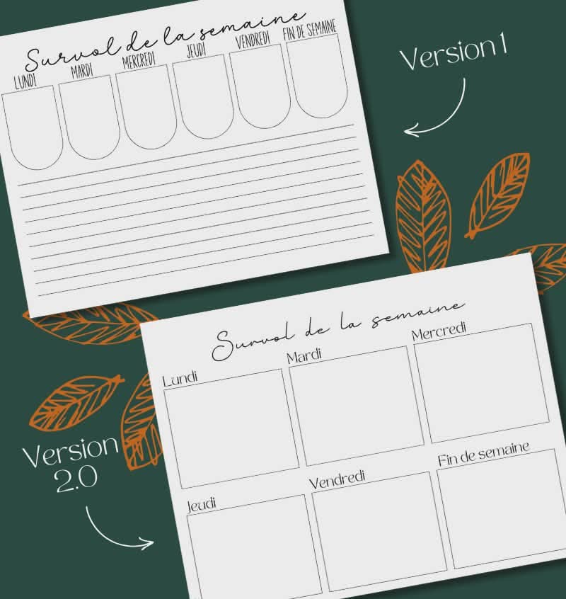 Planificateur hebdomadaire version 2.0