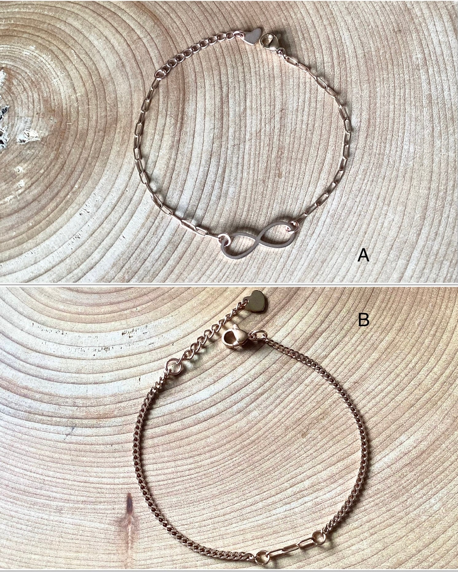 Stainless steel infinity bracelet