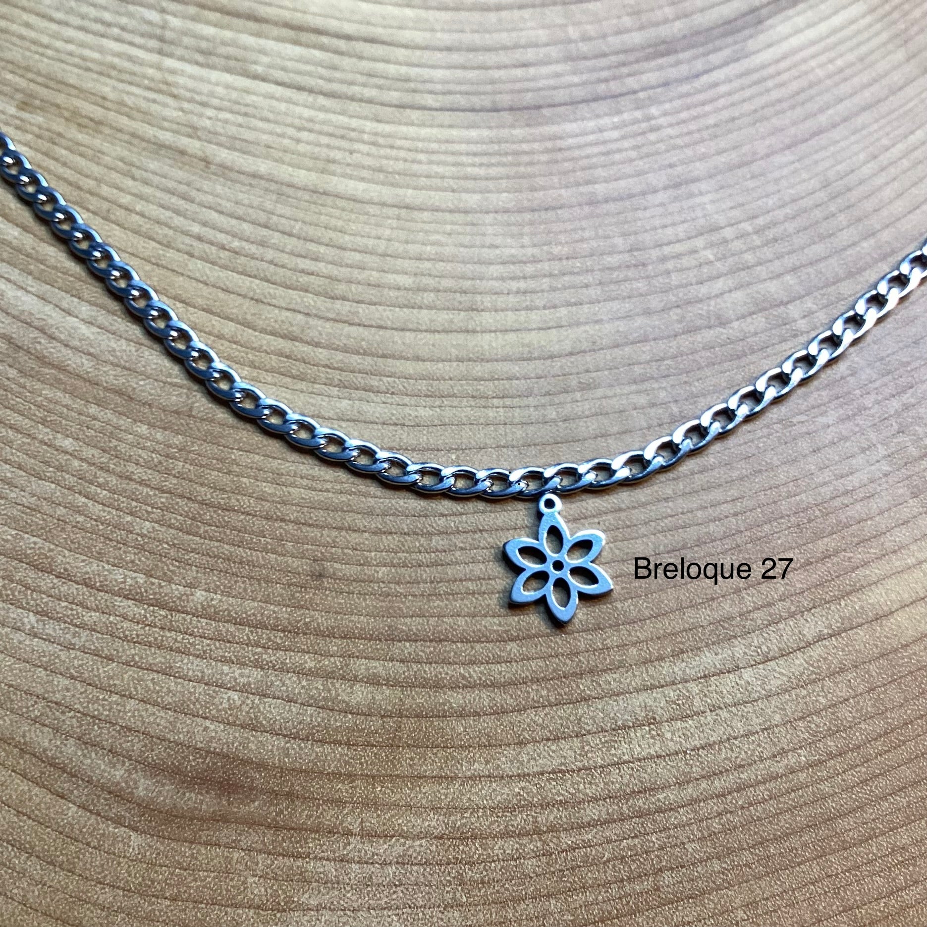 Bracelet en inox avec breloques au choix