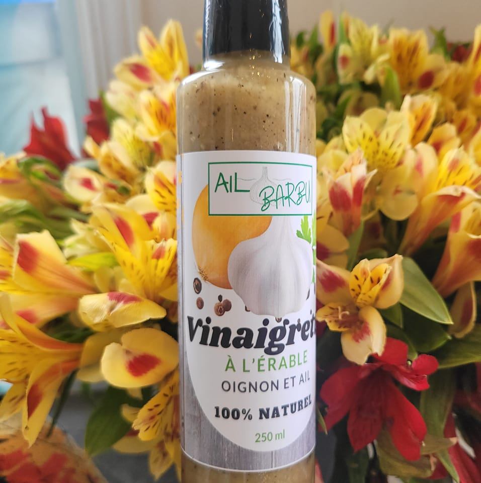 Maple vinaigrette with onions and garlic