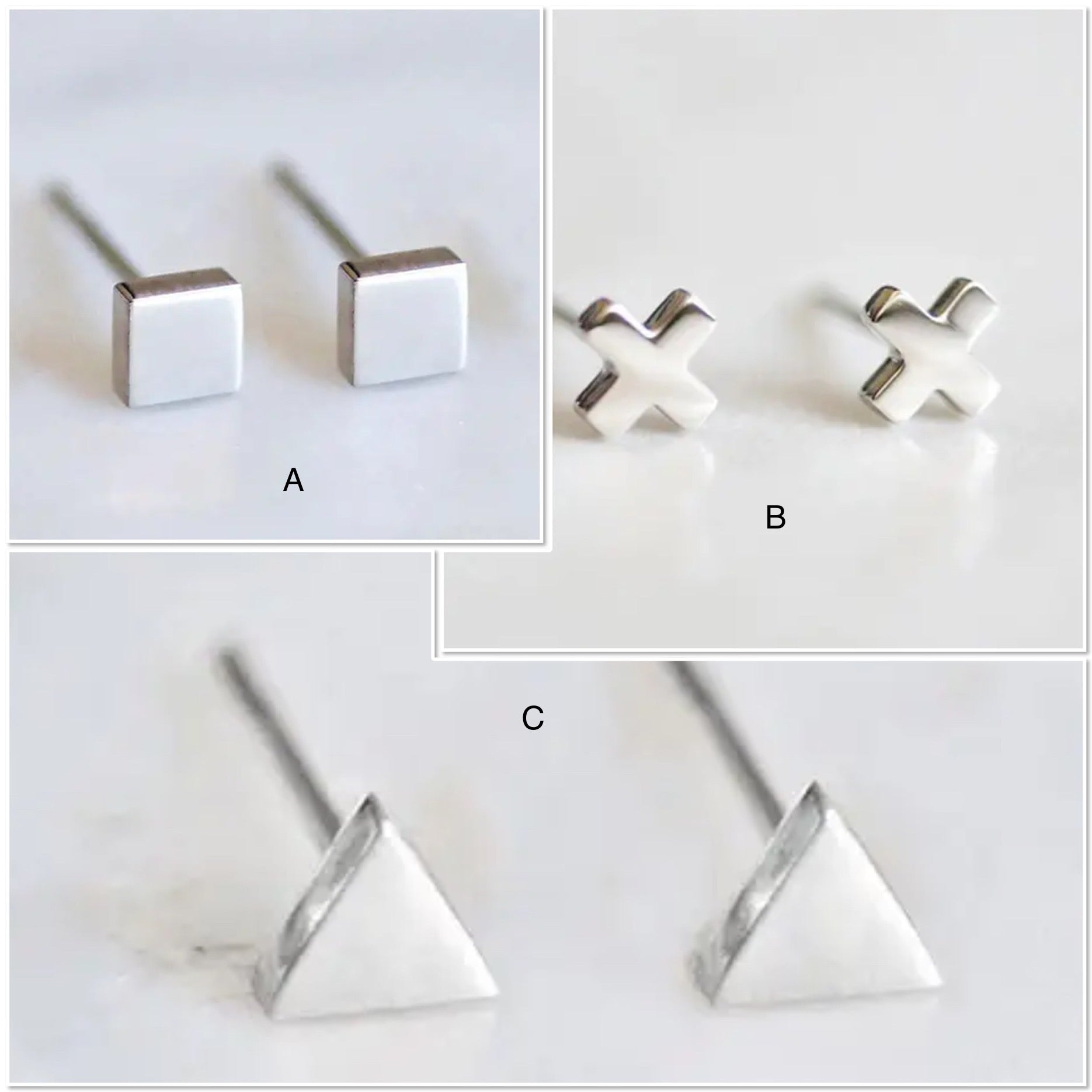 Boucles d’oreilles minimalistes en inox