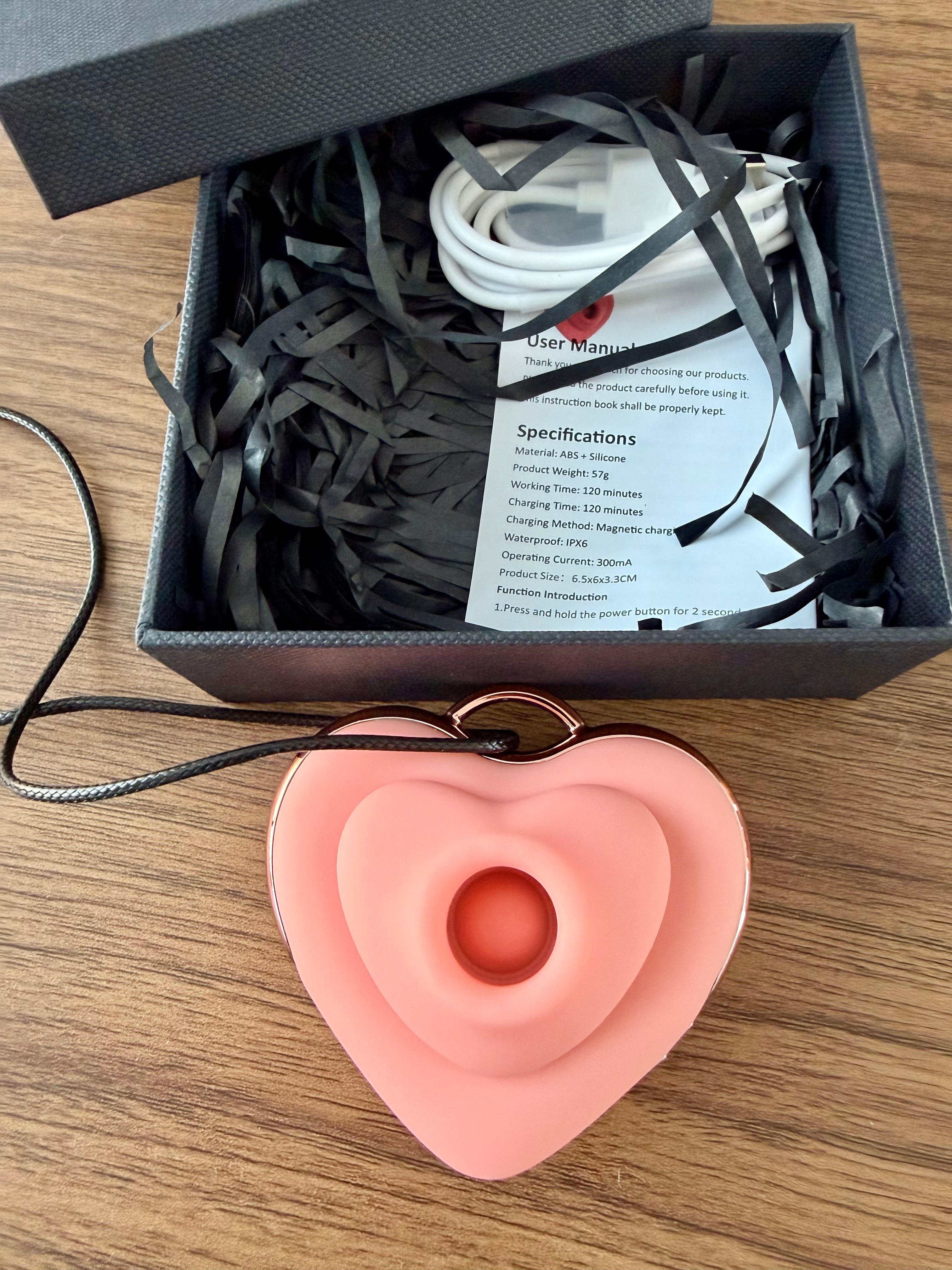 Jouet adulte coeur succion