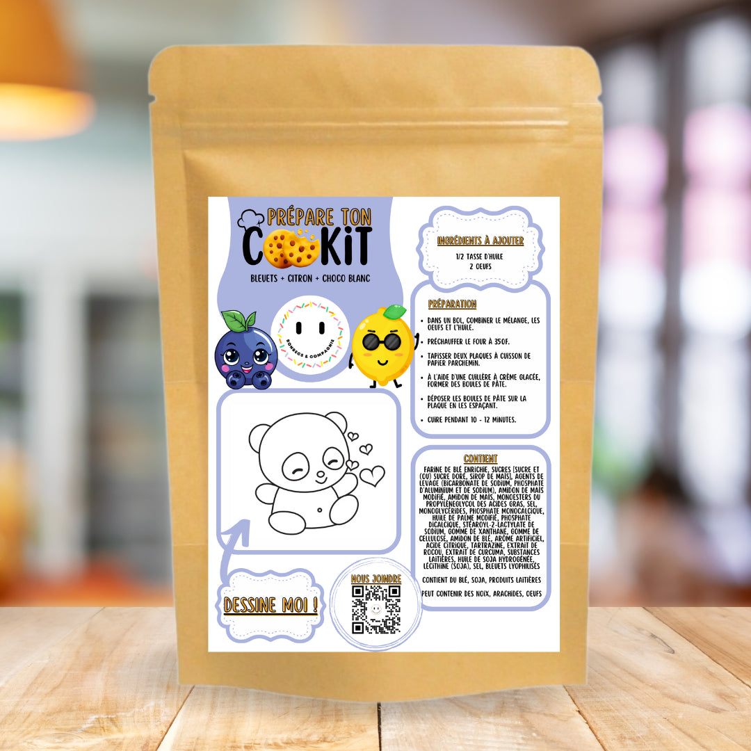 Blueberry, lemon, white chocolate cookie mix