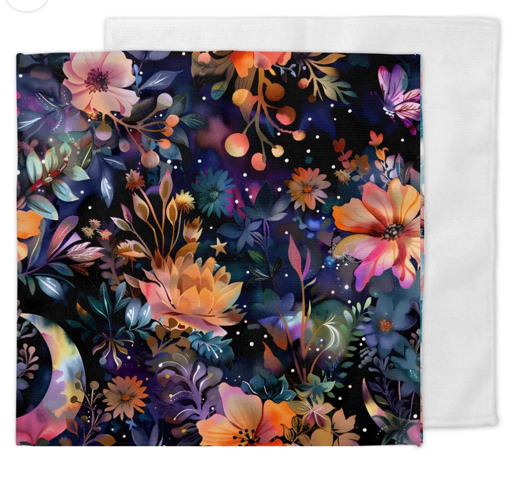 Débarbouillette fleur lune