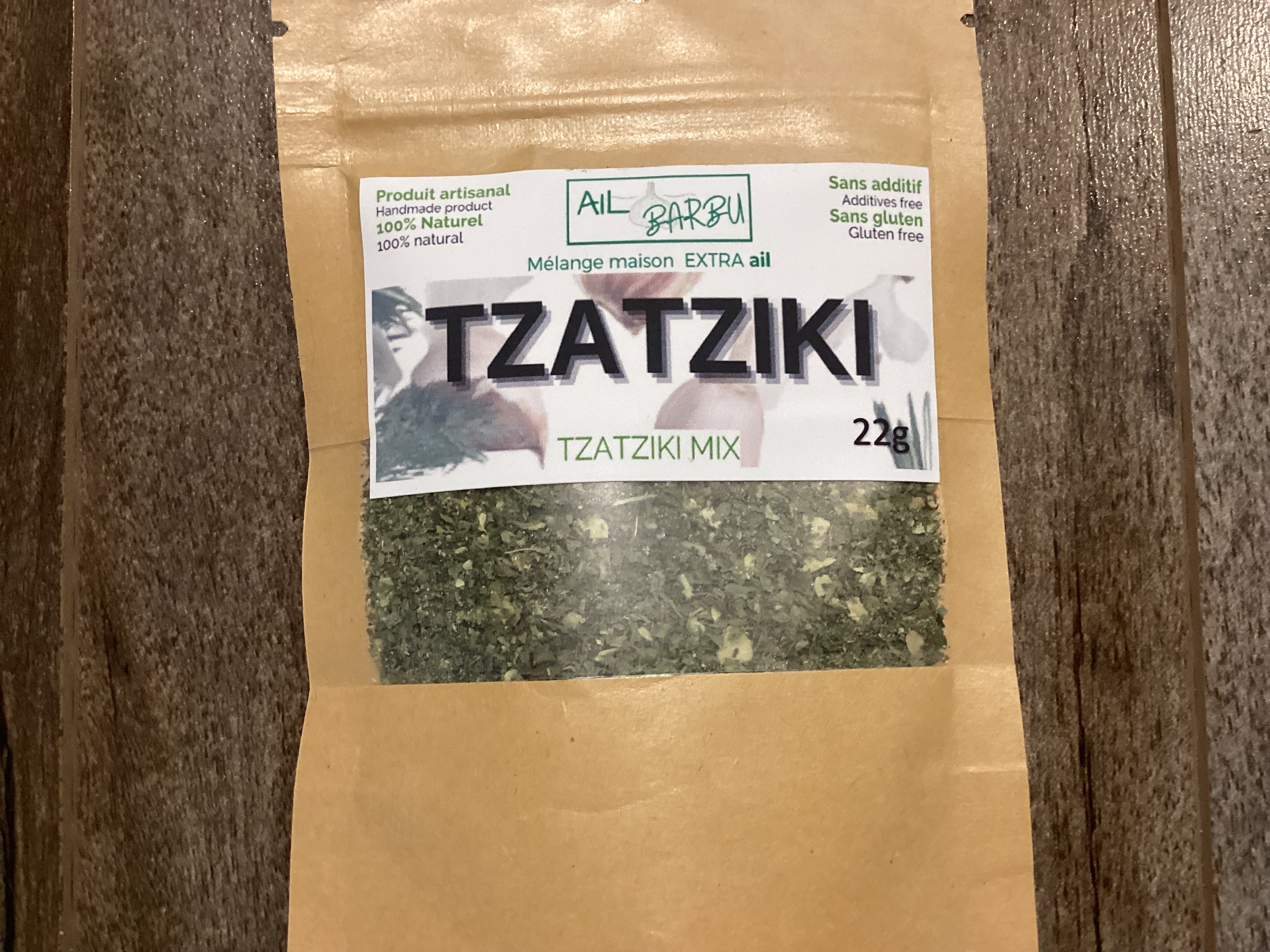 Homemade extra garlic tzatziki mix