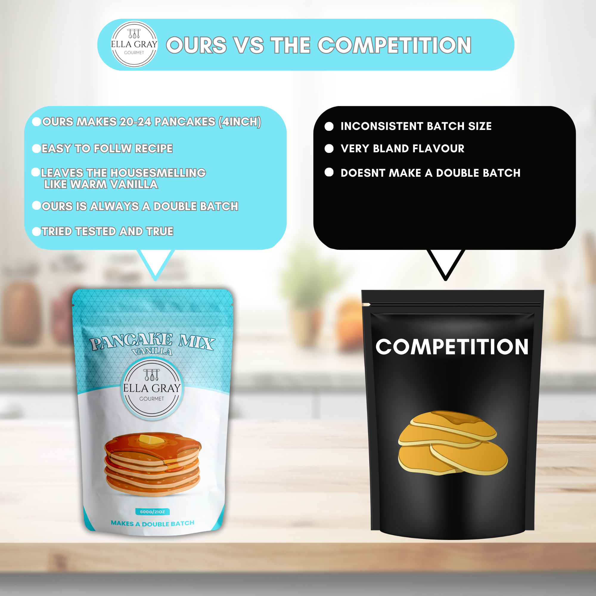 Mélange pour pancakes à la vanille