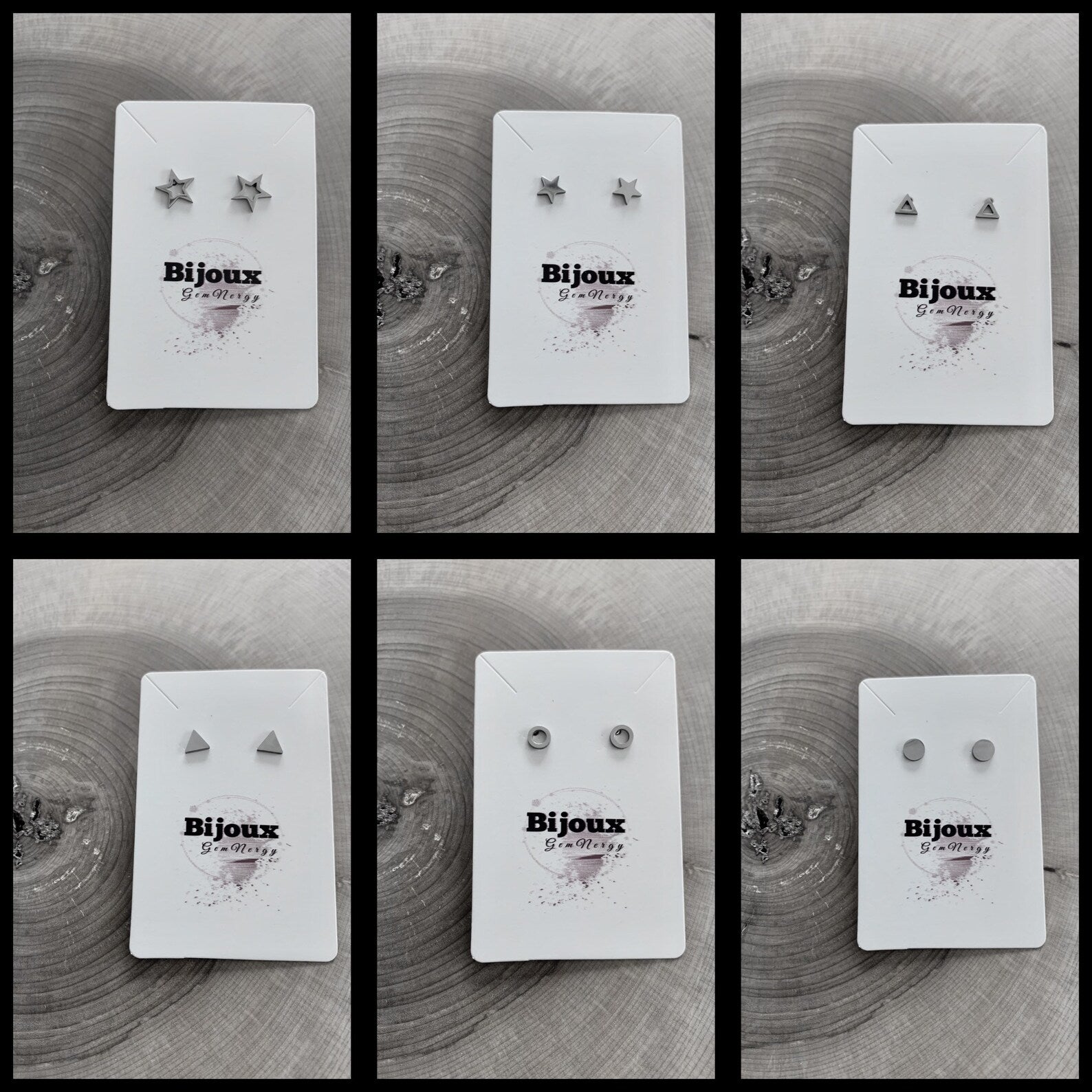 Boucles d’oreilles en inox argent