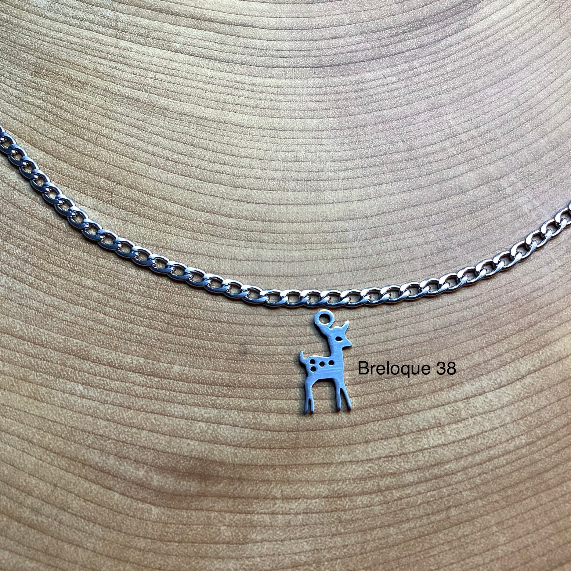 Bracelet en inox avec breloques au choix