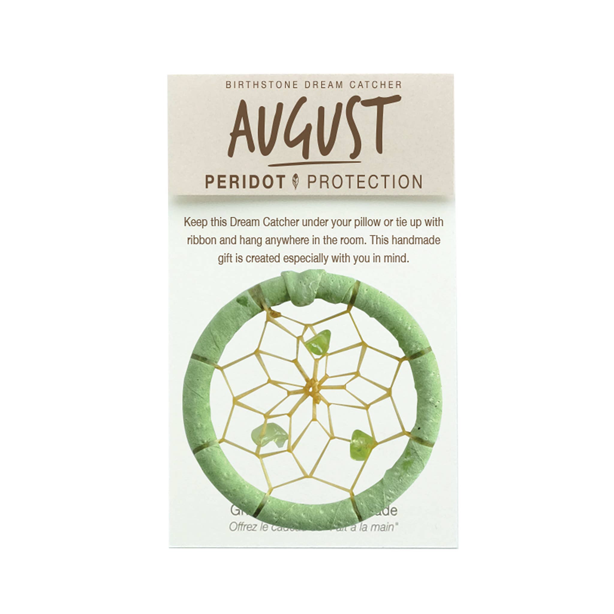 Attrape-rêves Birthstone de 1,5 pouces pour le mois d'août