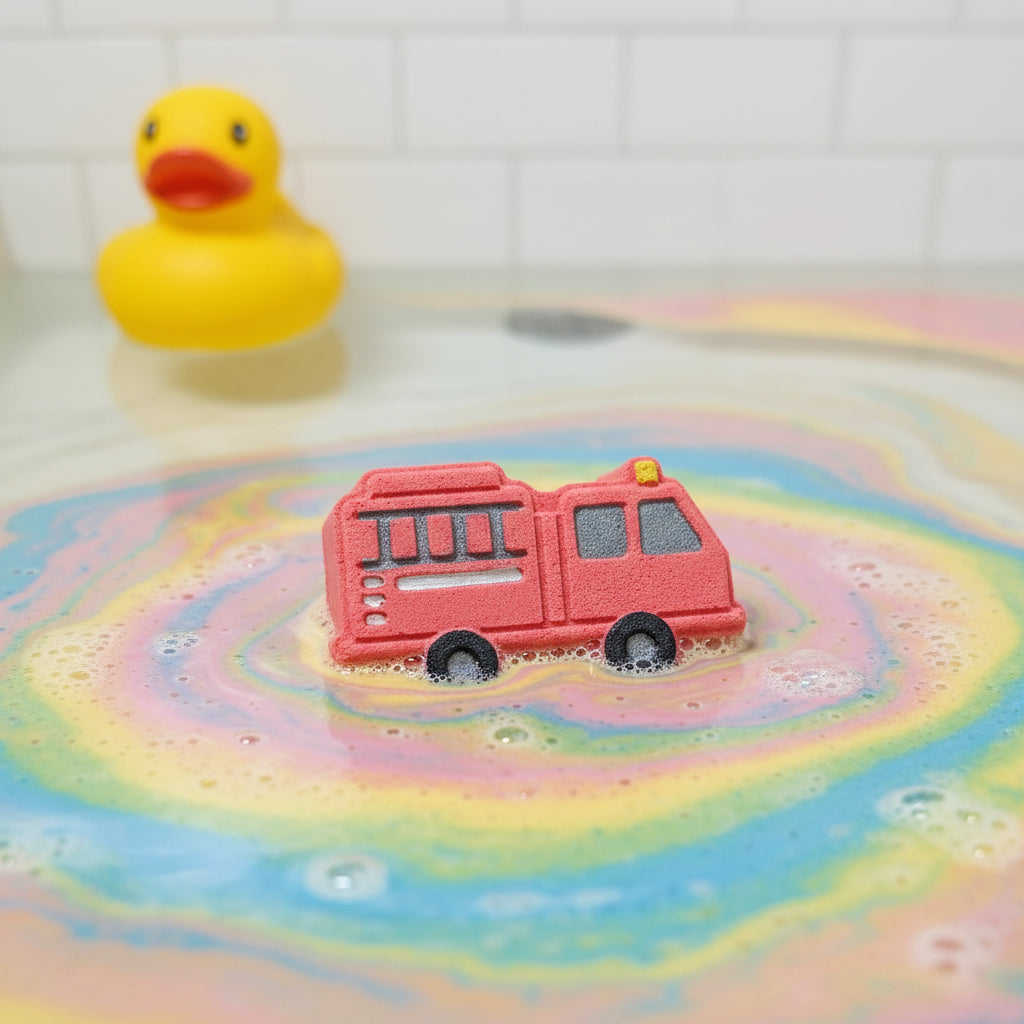 Petite bombe de bain camion de pompiers