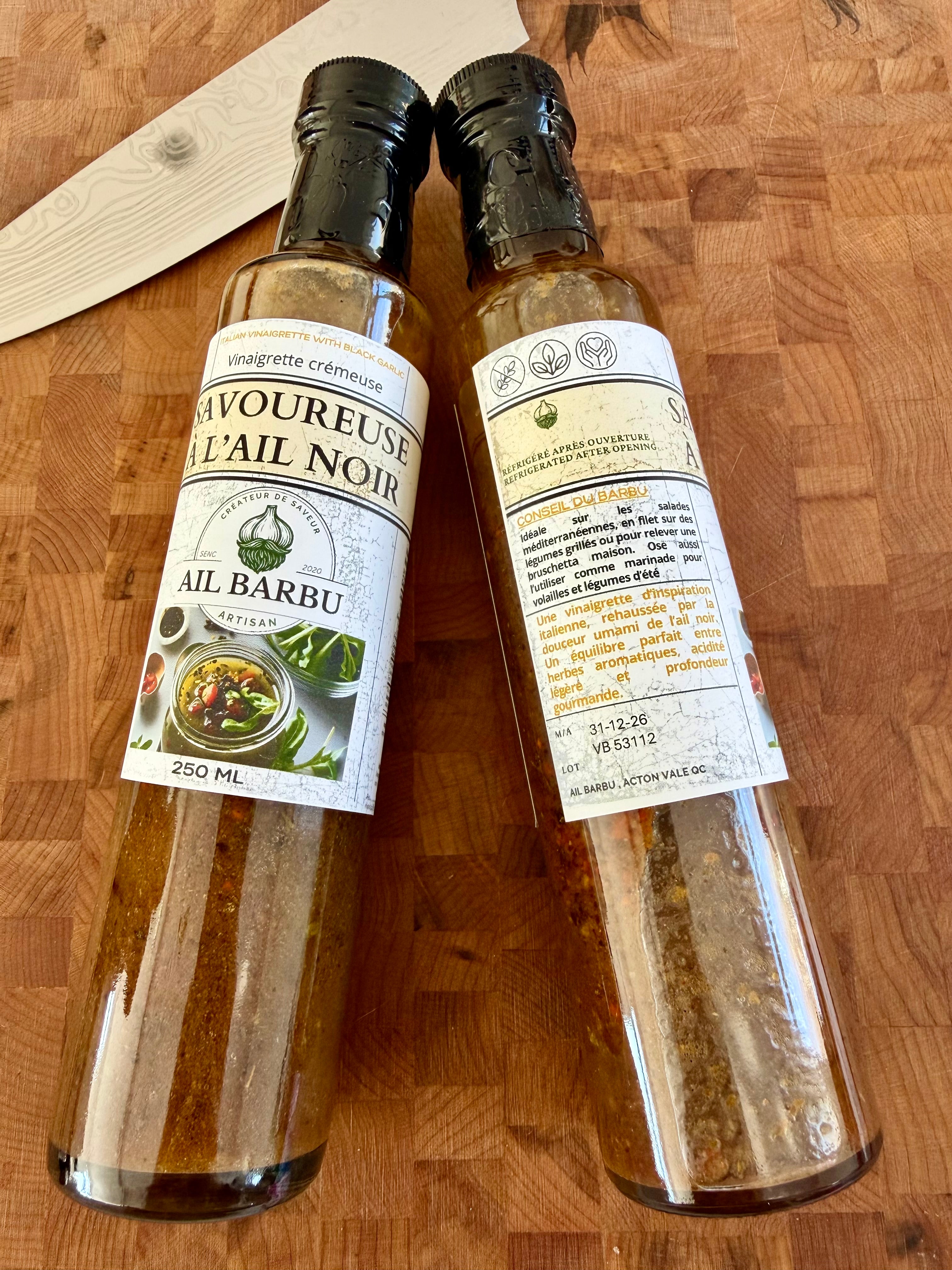 Vinaigrette savoureuse à l’ail noir