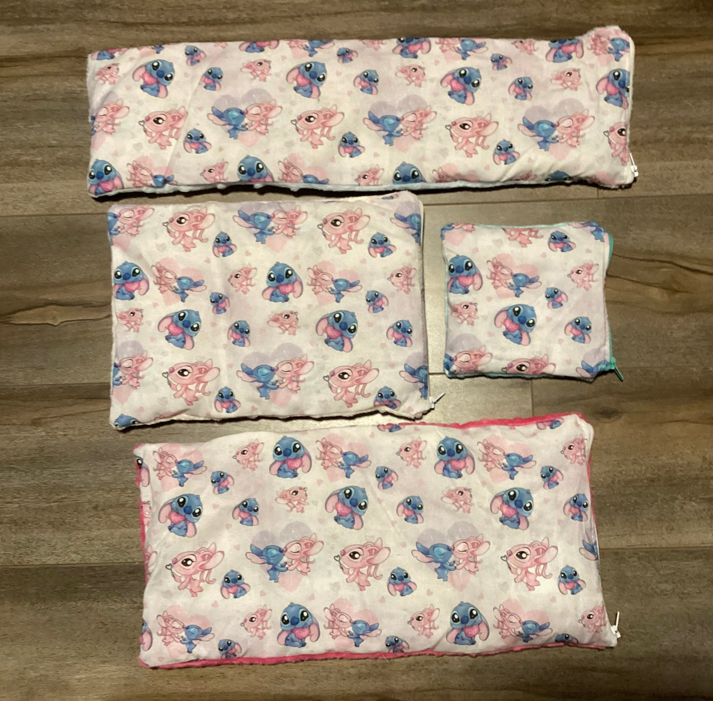 Small blue and pink alien heating bag in love, size of your choice