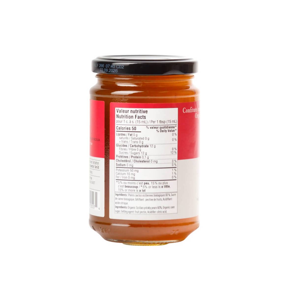 Confiture extra de poire cactus sicilienne biologique