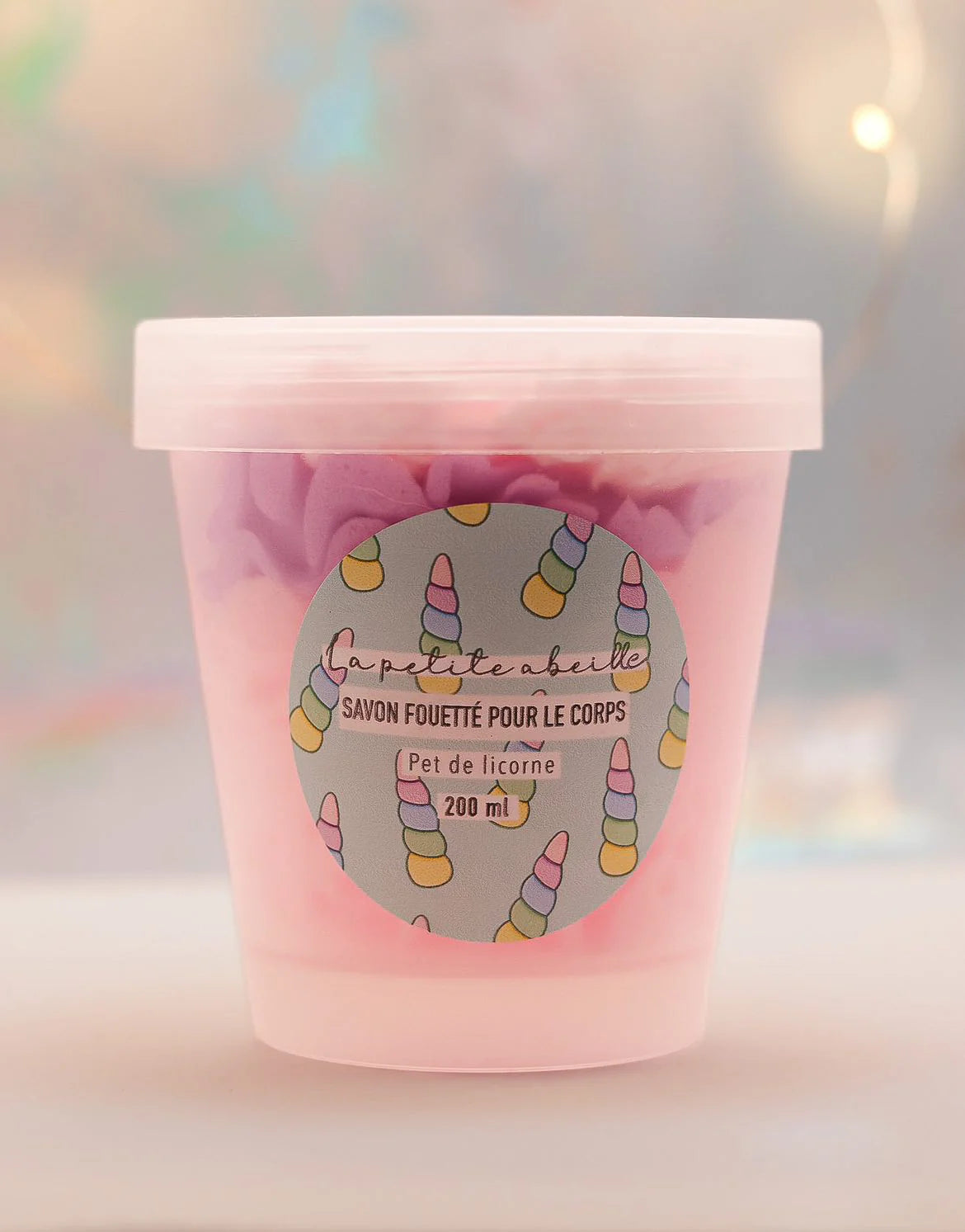 Savon fouetté pour le corps pet de licorne 200ml