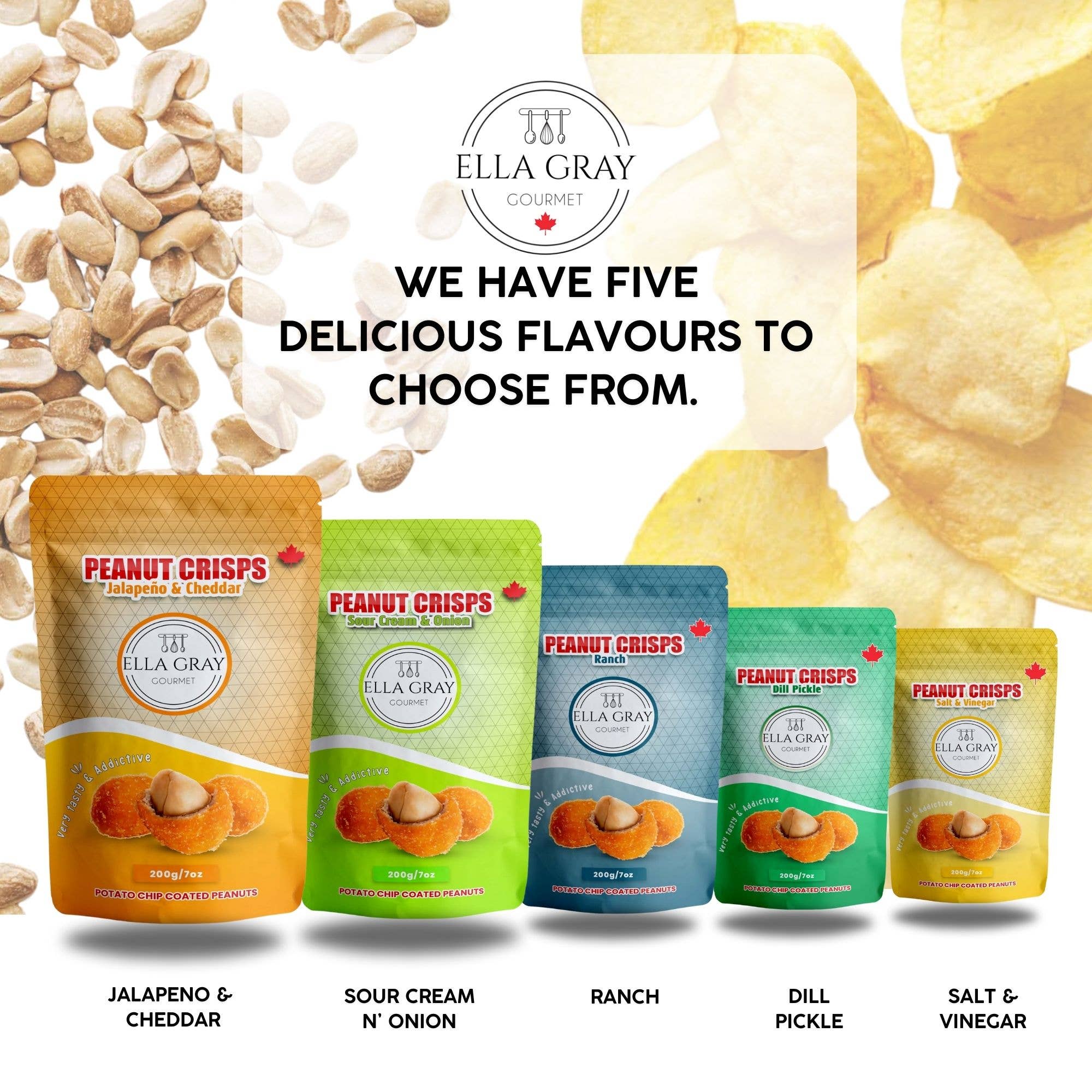 Croustillants d'arachide - Crème aigre et oignon