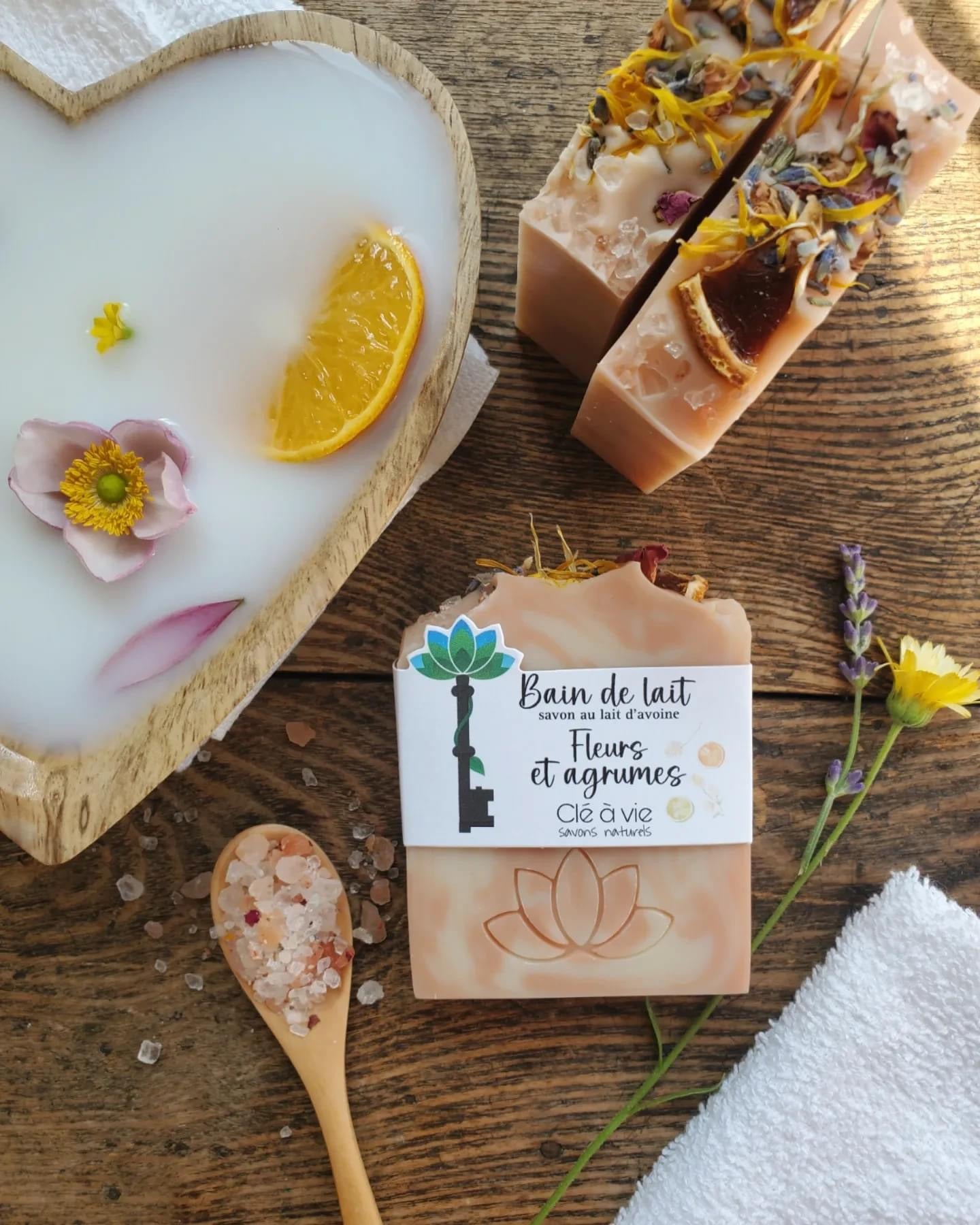 Flower and citrus soap