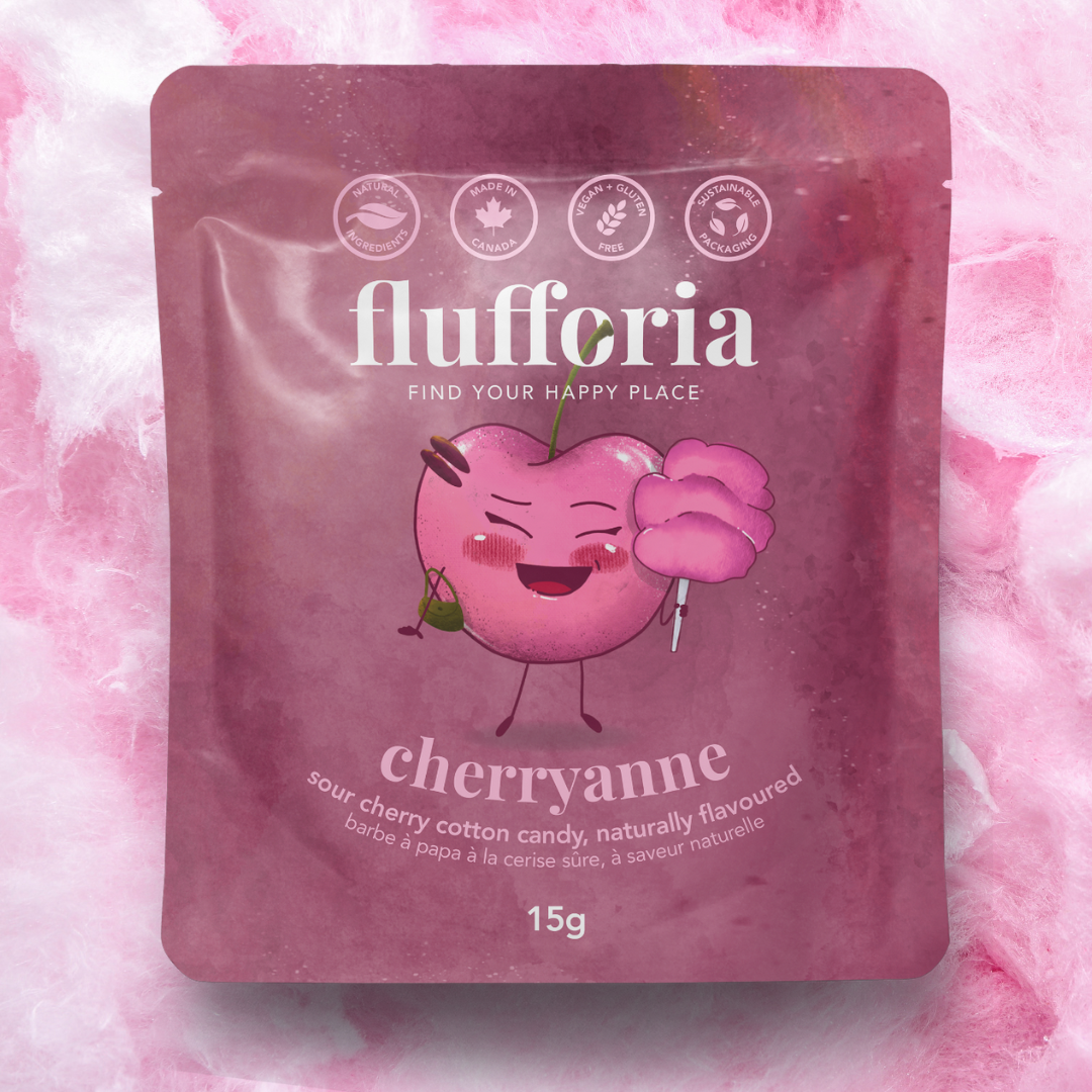 Cherryanne | Barbe à Papa Bio Saveur Cerise | Arômes Naturels