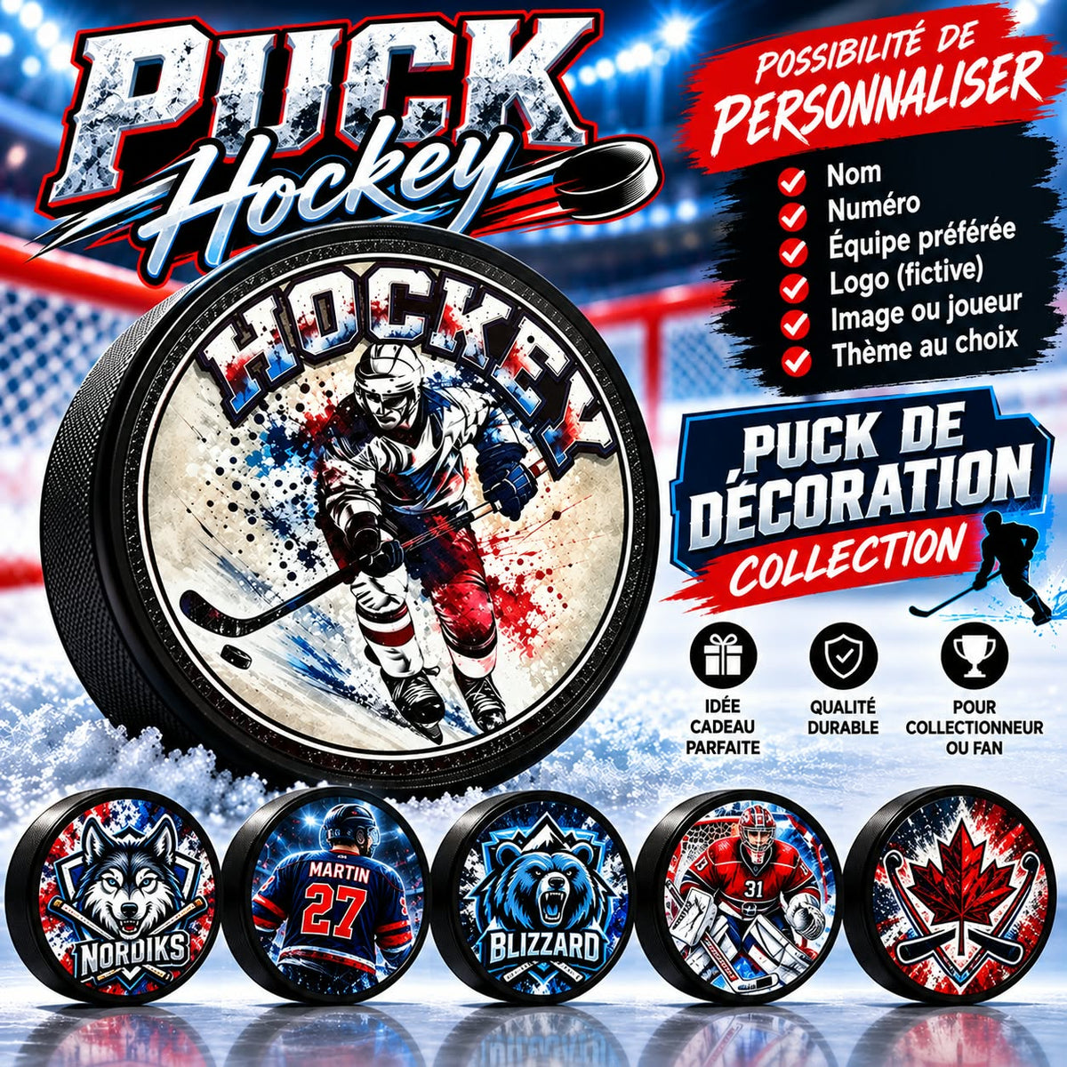 Rondelle « puck » de hockey