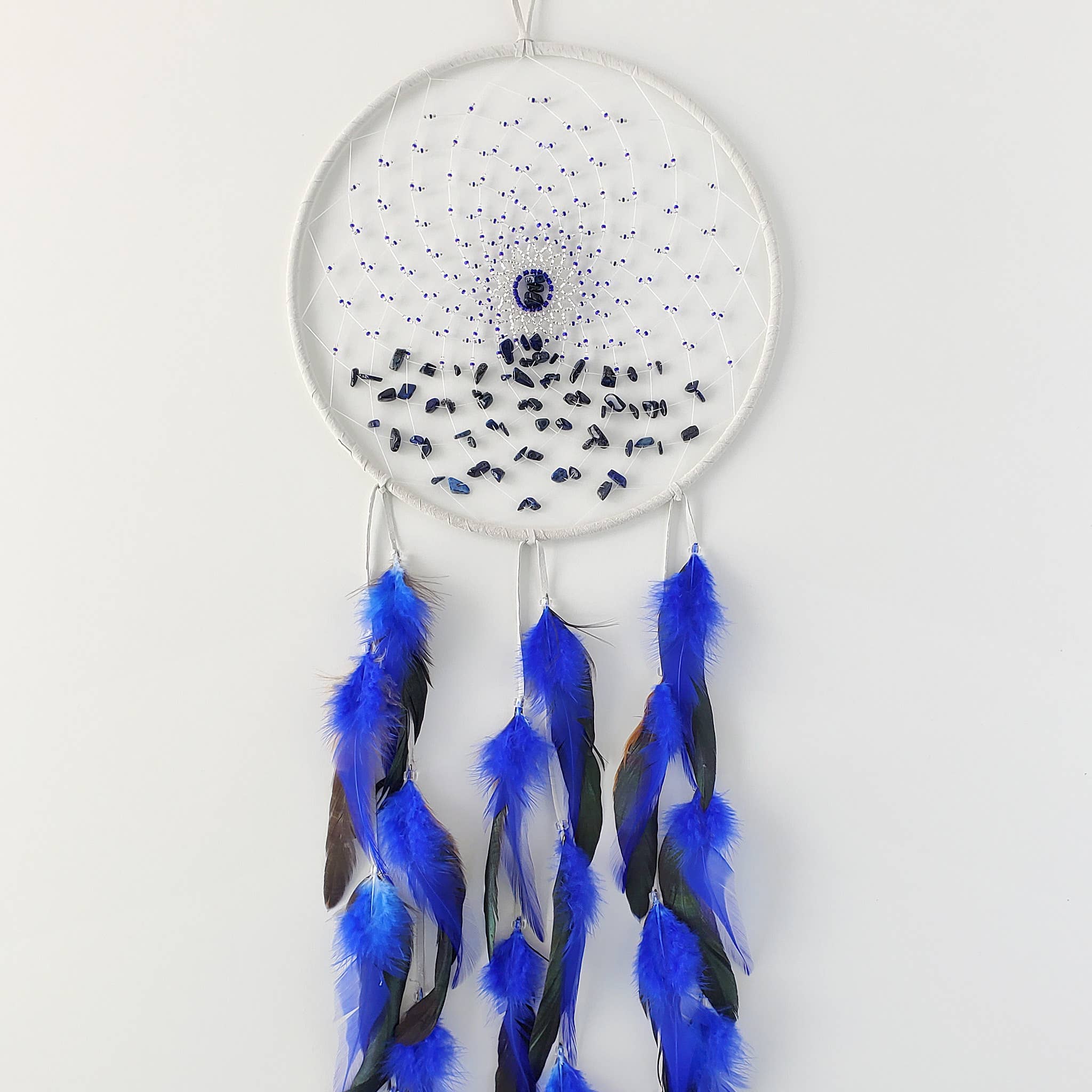 Capteur de rêves Energy Flow en lapis-lazuli, 9 pouces