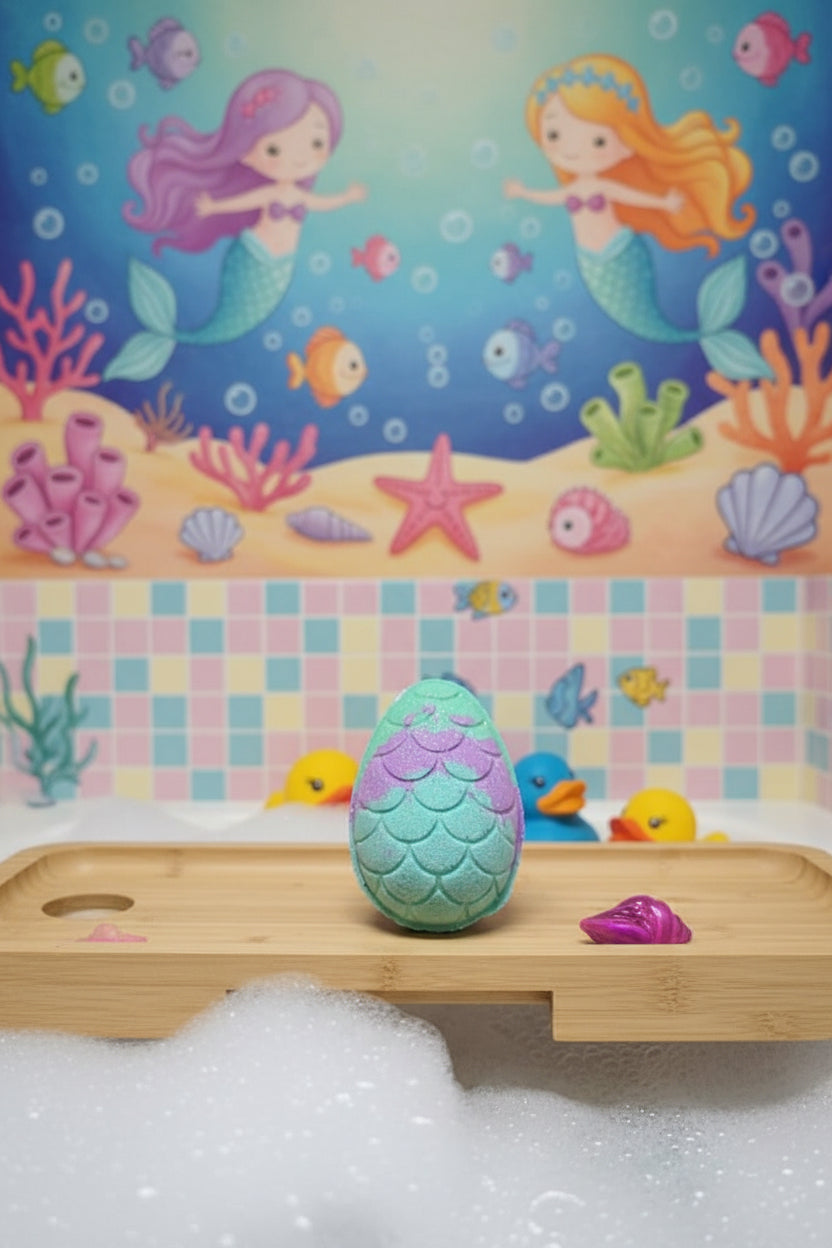 Mermaid Egg Bath Bomb with Surprise