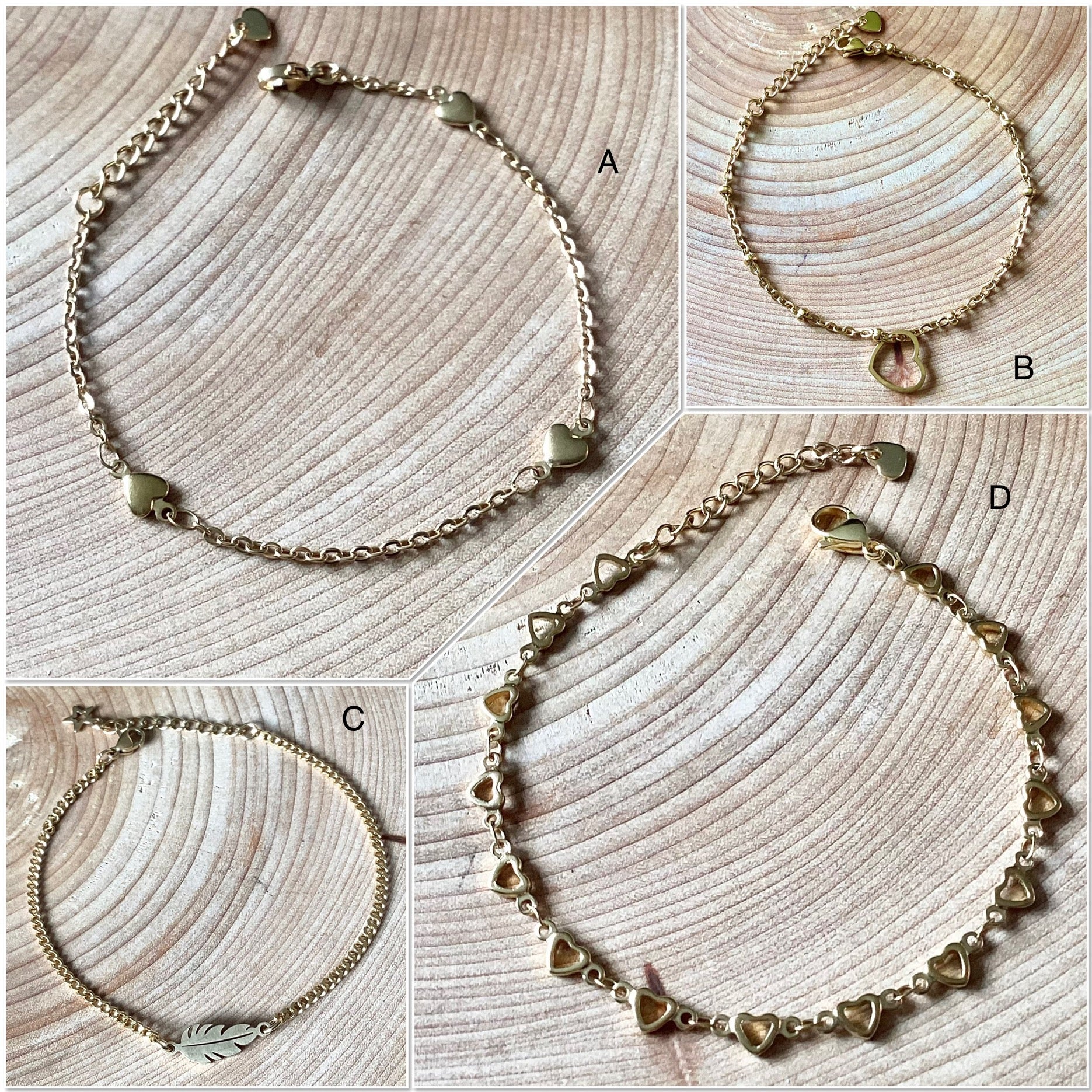 Gold stainless steel bracelet of your choice