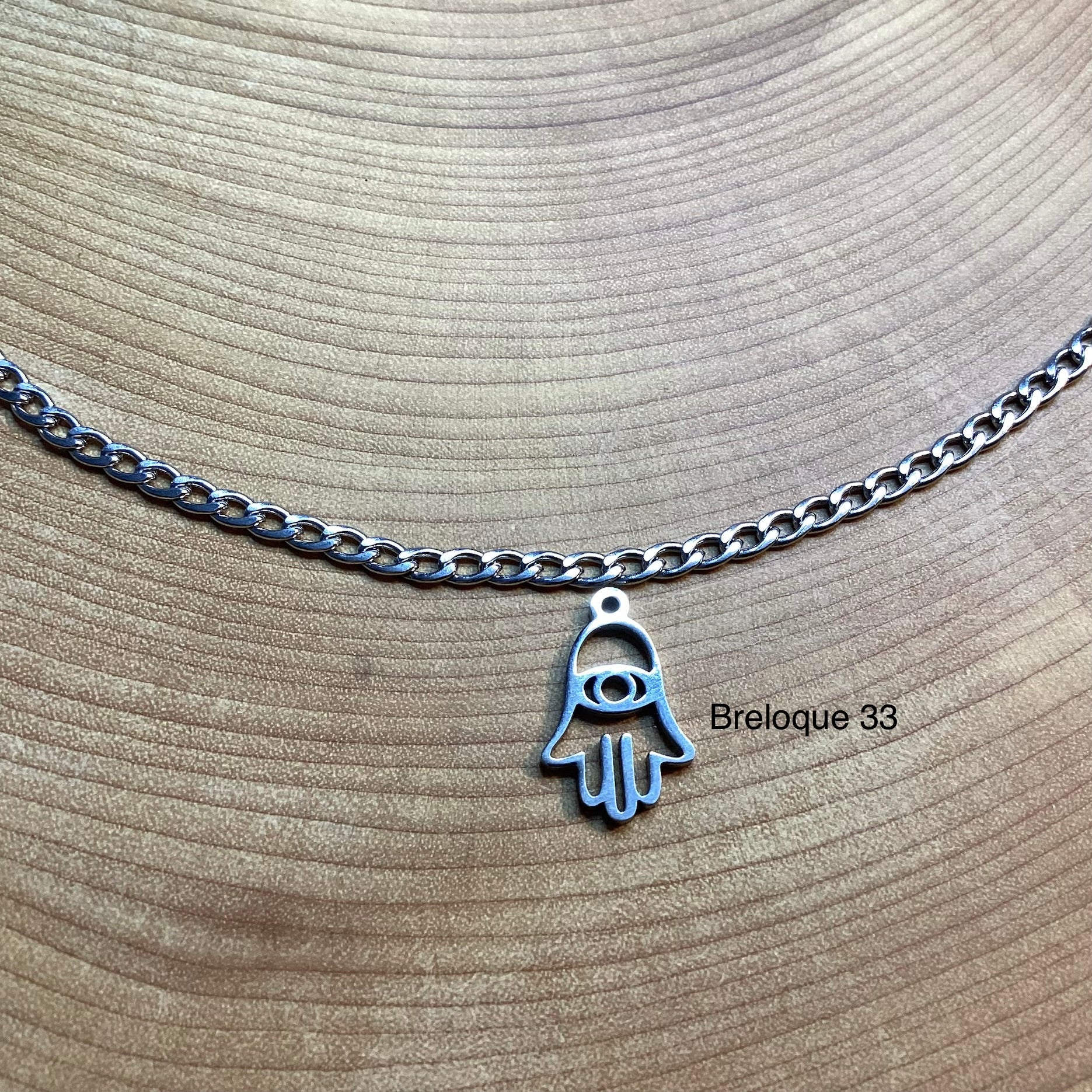 Bracelet en inox avec breloques au choix